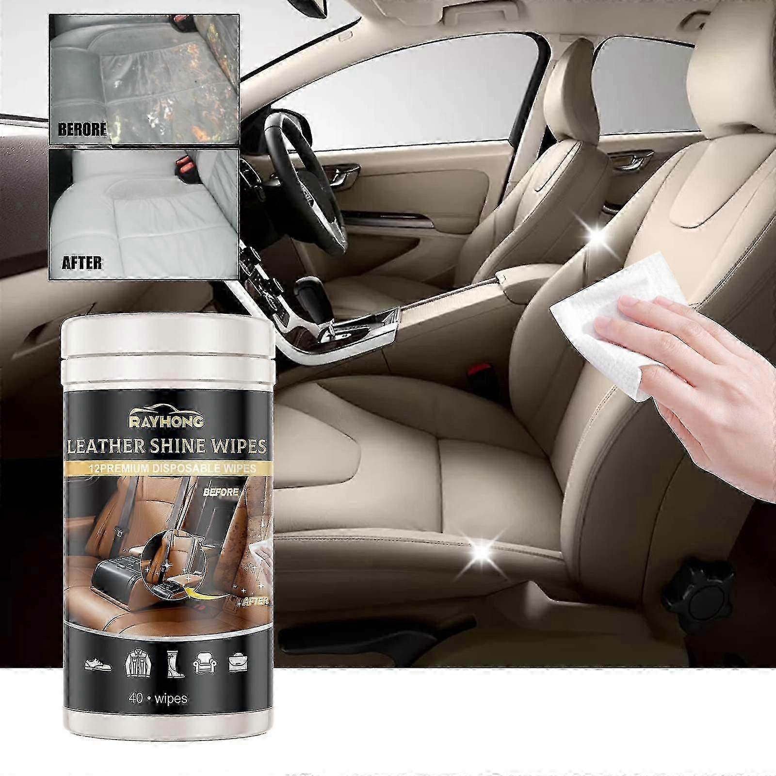 Nettoyant Pour Cuir Conditionneur Lingettes Avec Protection Fissuration Ou Décoloration Des Canapés En Cuir Sièges D’auto Chaussures Sacs À Main Gao1296
