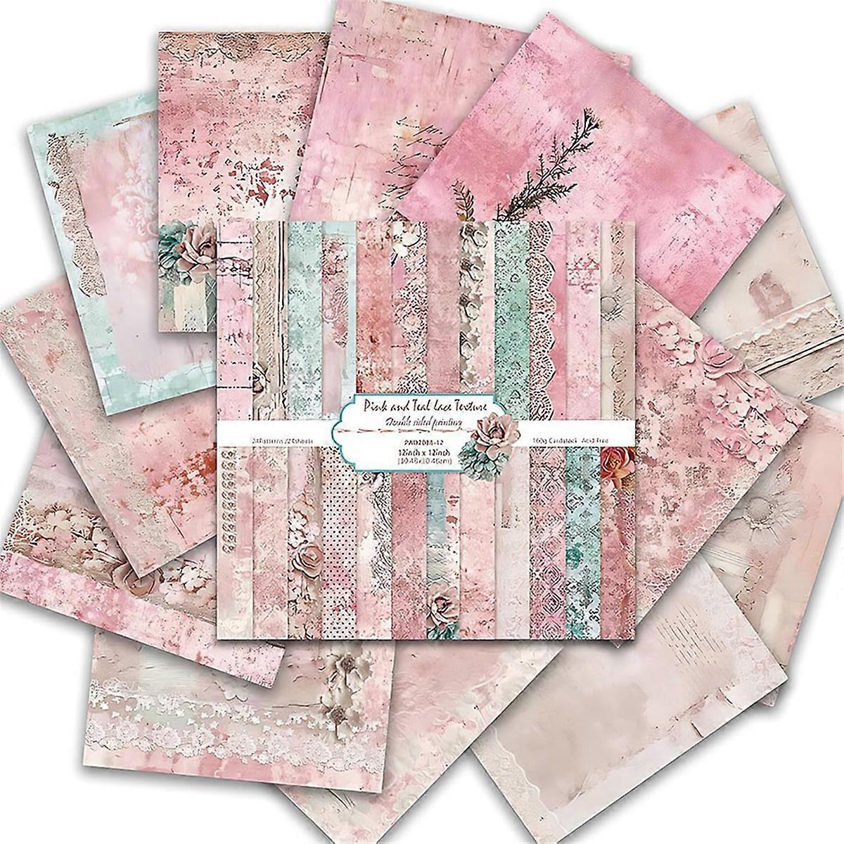 Scrapbook Paper 12x12 Inch, 24 Sheets DIY Origami Decorative Craft, Double Sided Printing, Photo Al