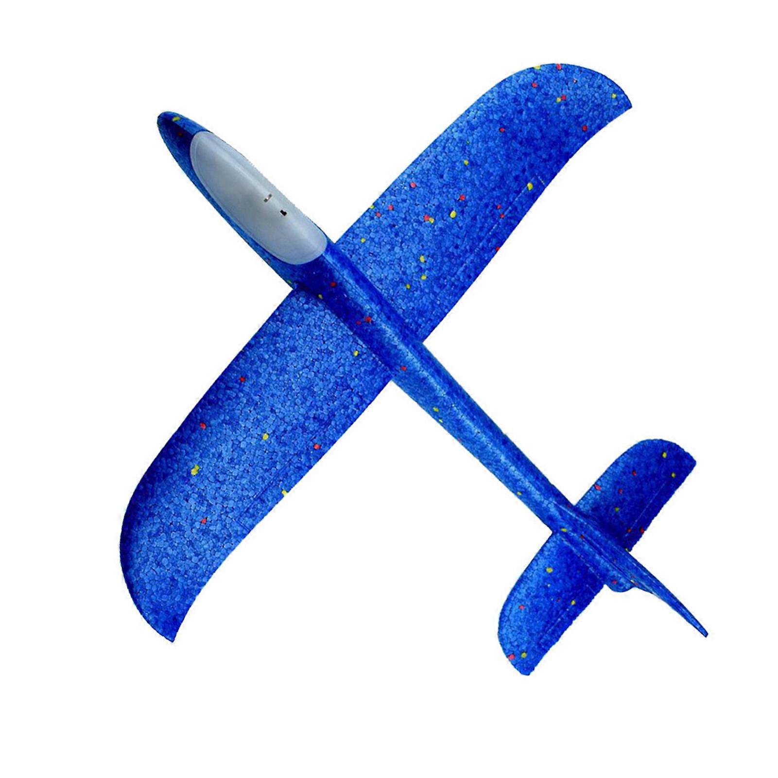 Foam Flying Glider Plane 18.9in with Flash LED Light, Random Color