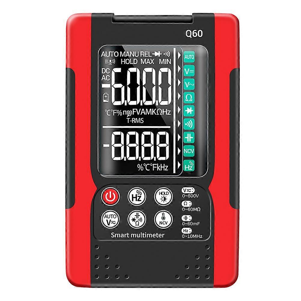 Portable Multimeter Tester Electrical Inspection Maintenance Work Abs Red with Flashlight 1 Set