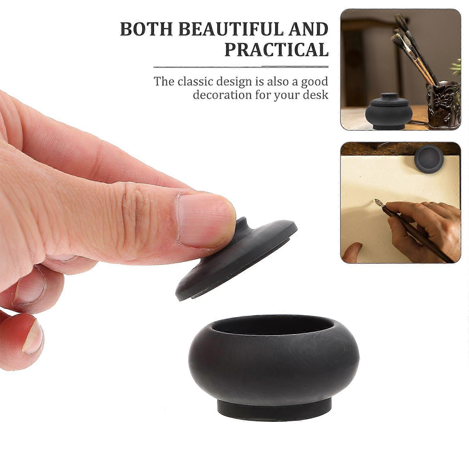 1Pc Mini Inkstone Simple Chinese Calligraphy Inkslab Practical Painting Ink Plate