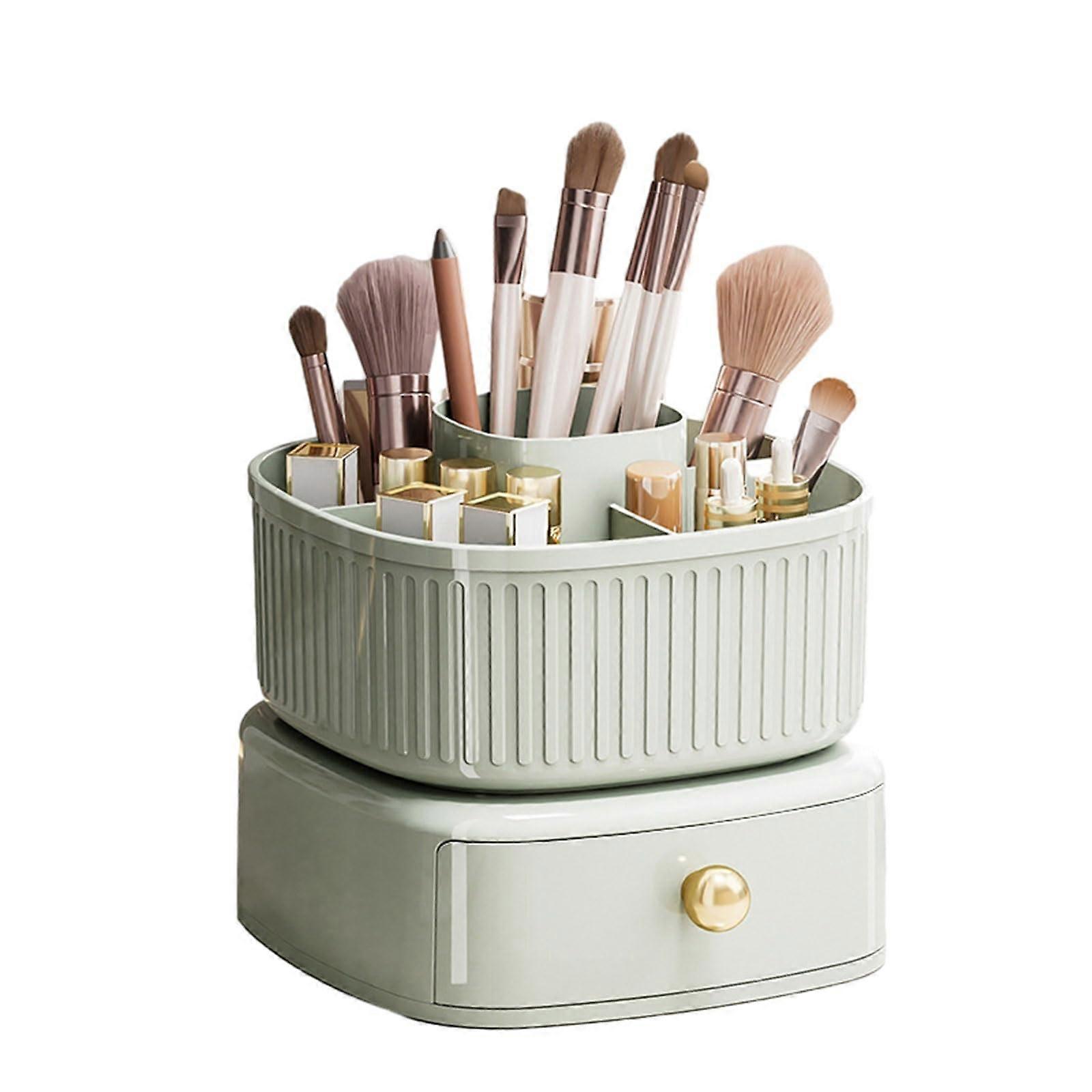 Versatile Rotating Makeup Brushes Holder Large Capacity with Drawers Display Box Ref: 6949