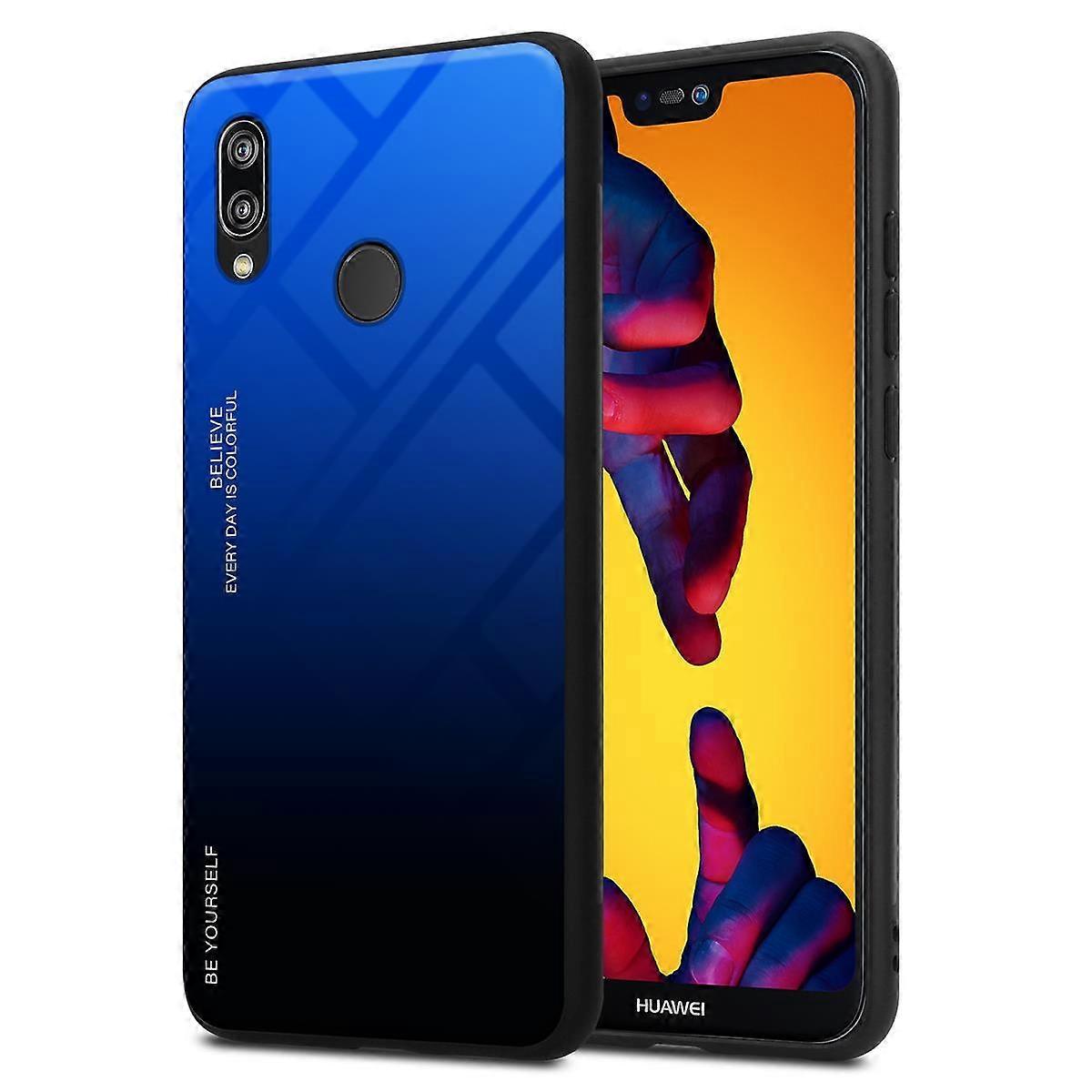Huawei P20 LITE 2018 / NOVA 3E TPU Case - Back Cover with Protective Glass - Two-Tone