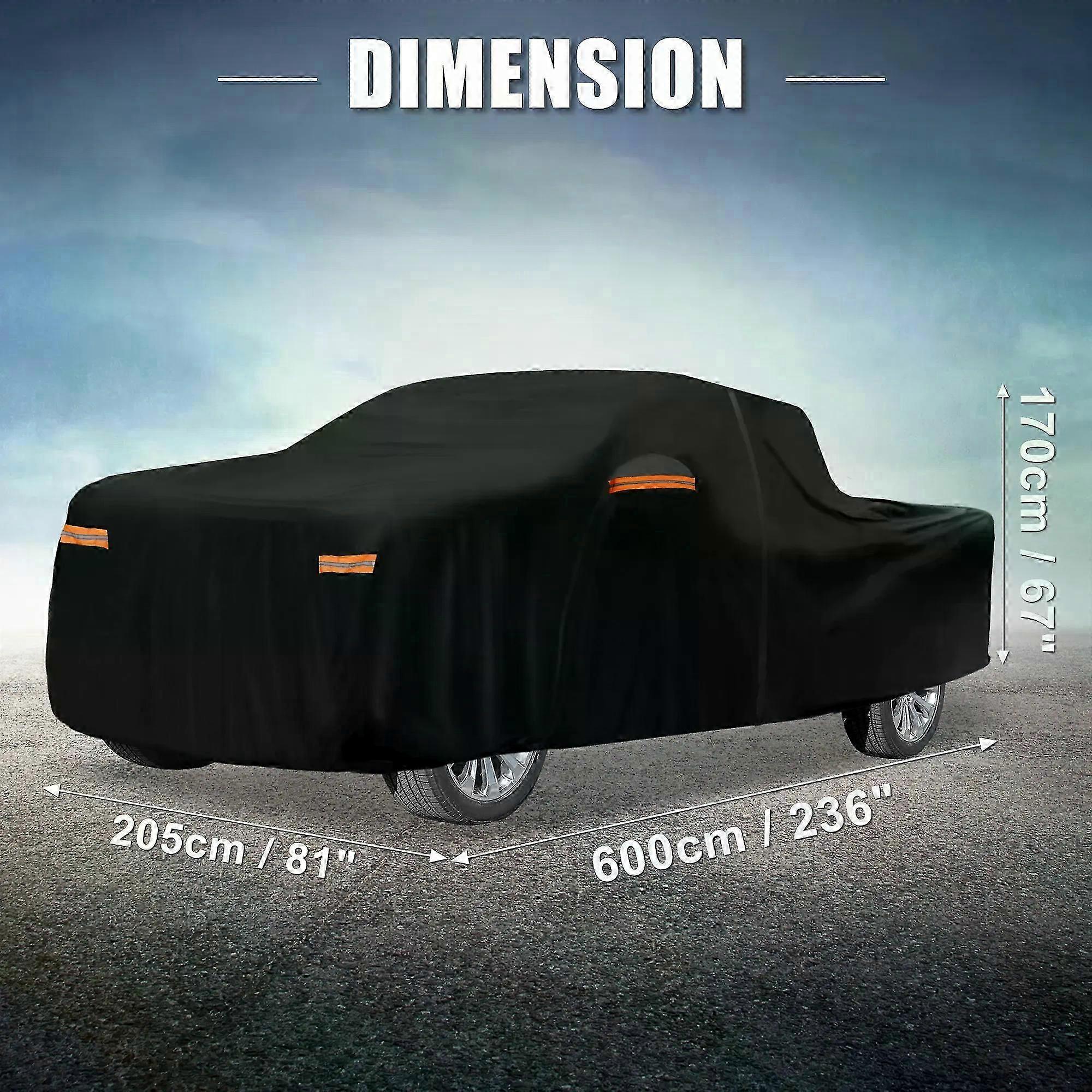 con 道奇车罩 for Ram Crew Cab 210D-PU 户外全车罩全天候保护带车门拉链