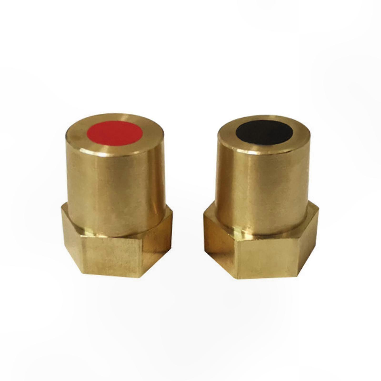 2Pcs Brass Battery Stud Connectors with M6 M8 M10 Internal Thread Positive Negative Terminal