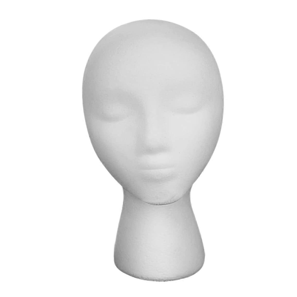 Wig Display Mannequin Head Stand 2Pack, Durable PVC, For Hats and Accessories, Cosmetology Practice, DIY Styling
