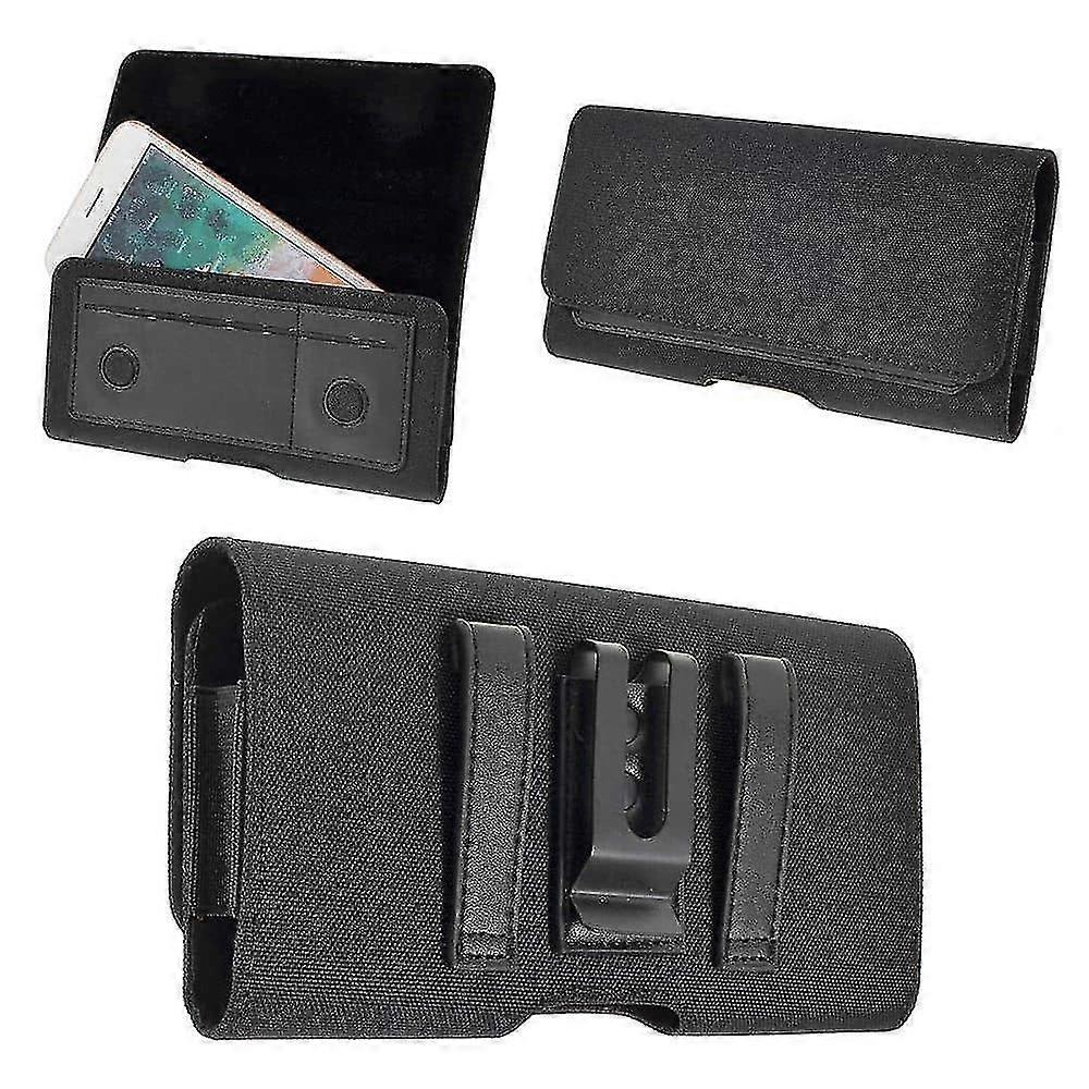 Case Metal Belt Clip Horizontal Textile and Leather with Card Holde...