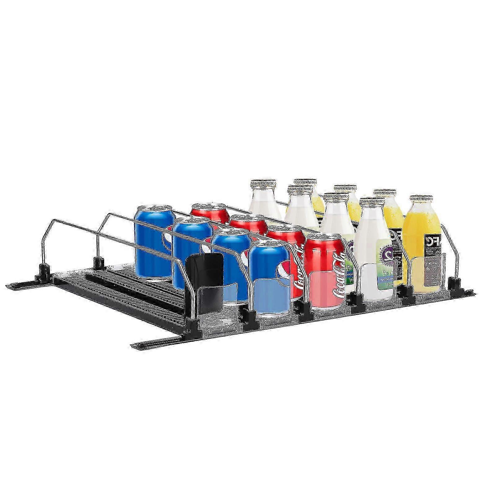 3/5/6 Rows Assembly-free Soda Can Organizer For Refrigerator - Self...