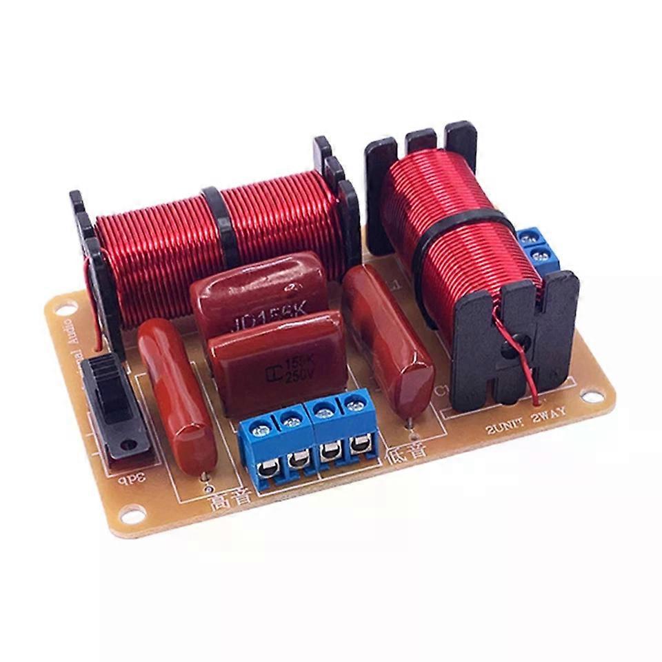 Two Way Audio Crossover, Bass Speaker Filter Module for Home, 100W 6 Inch Metal