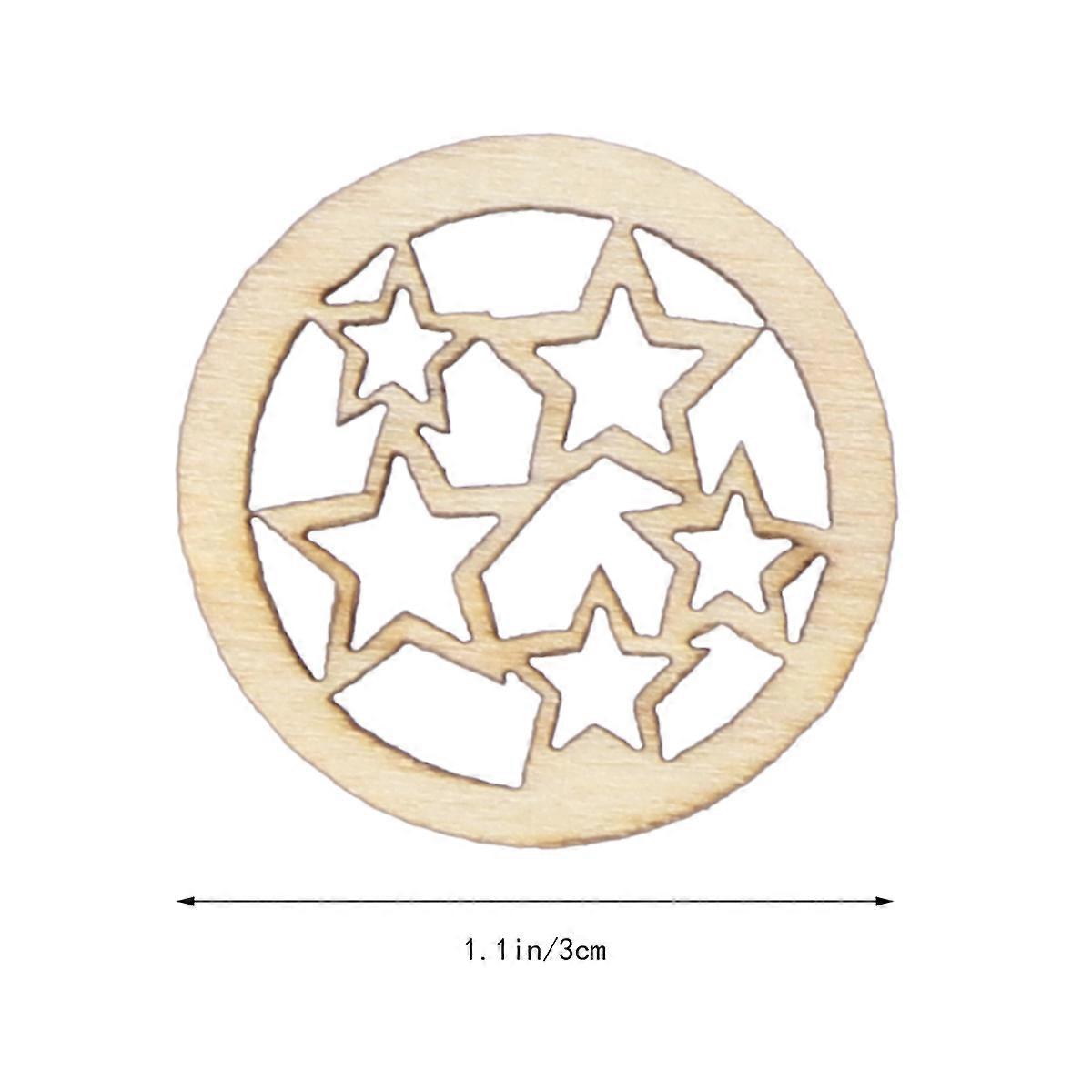 Mini Craft Blank Ornaments For Crafting Children Gift Tag Round Ornaments 3cm 50Set