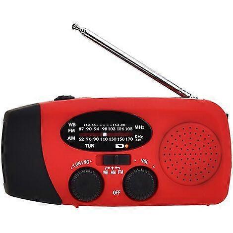 Portable Radio with Reading Light Flashlight AM/FM Power Bank Weather Noaa for
