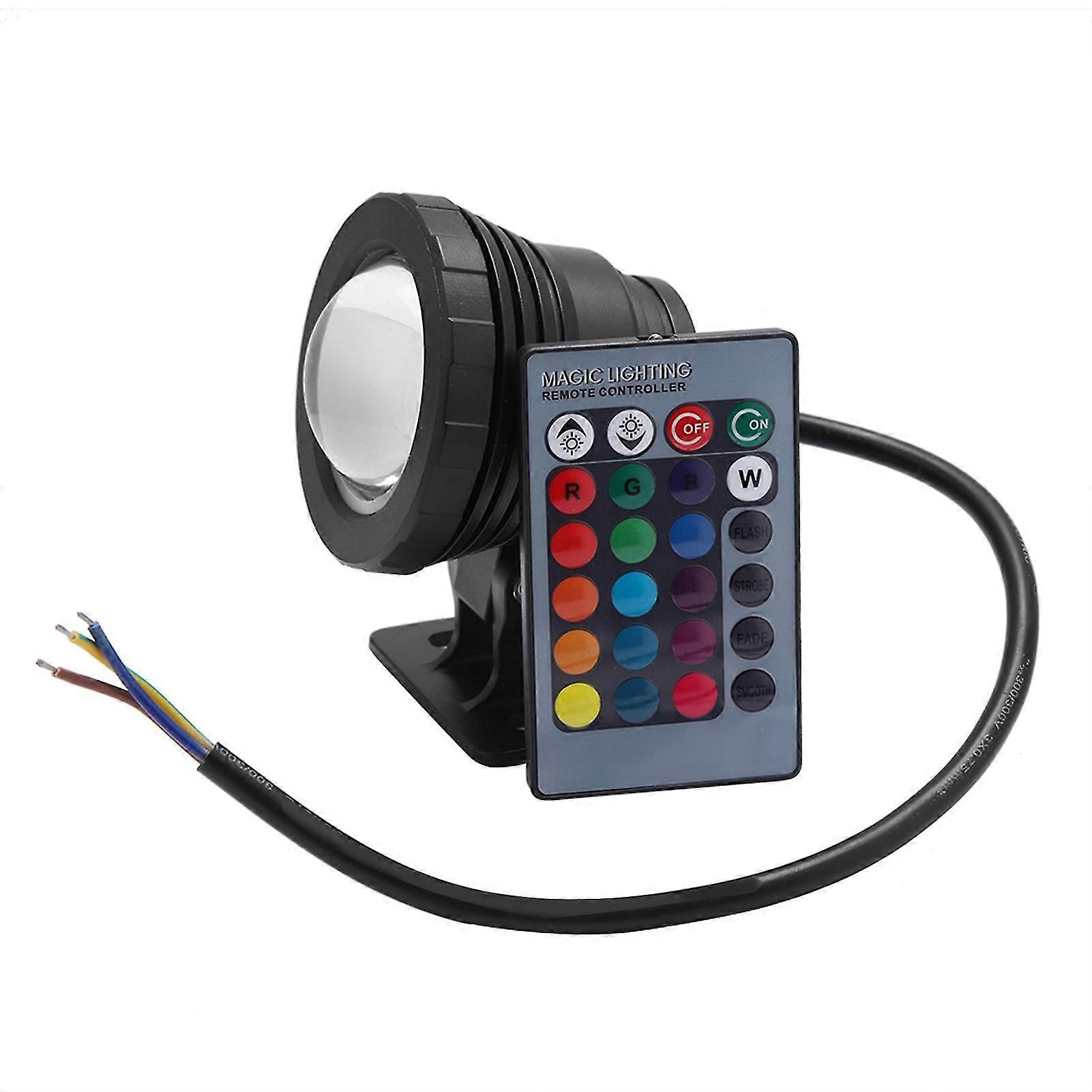 5W RGB Outdoor Waterproof LED Swimming Pool Light Garden Lamp with Remote Controller Black 110240V