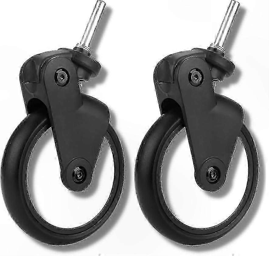 Stroller Front Wheel, Rubber Replacement for Baby Carriages, Accessories with Tools Included (1 Pair)