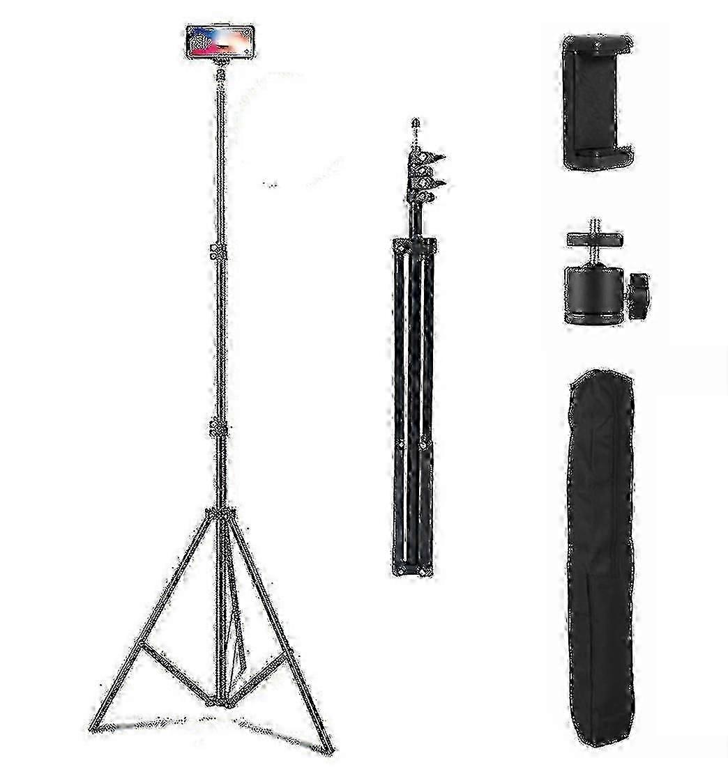Adjustable 2.1m Tripod Stand Mobile Phone & Camera Holder With Carry Bag-yky