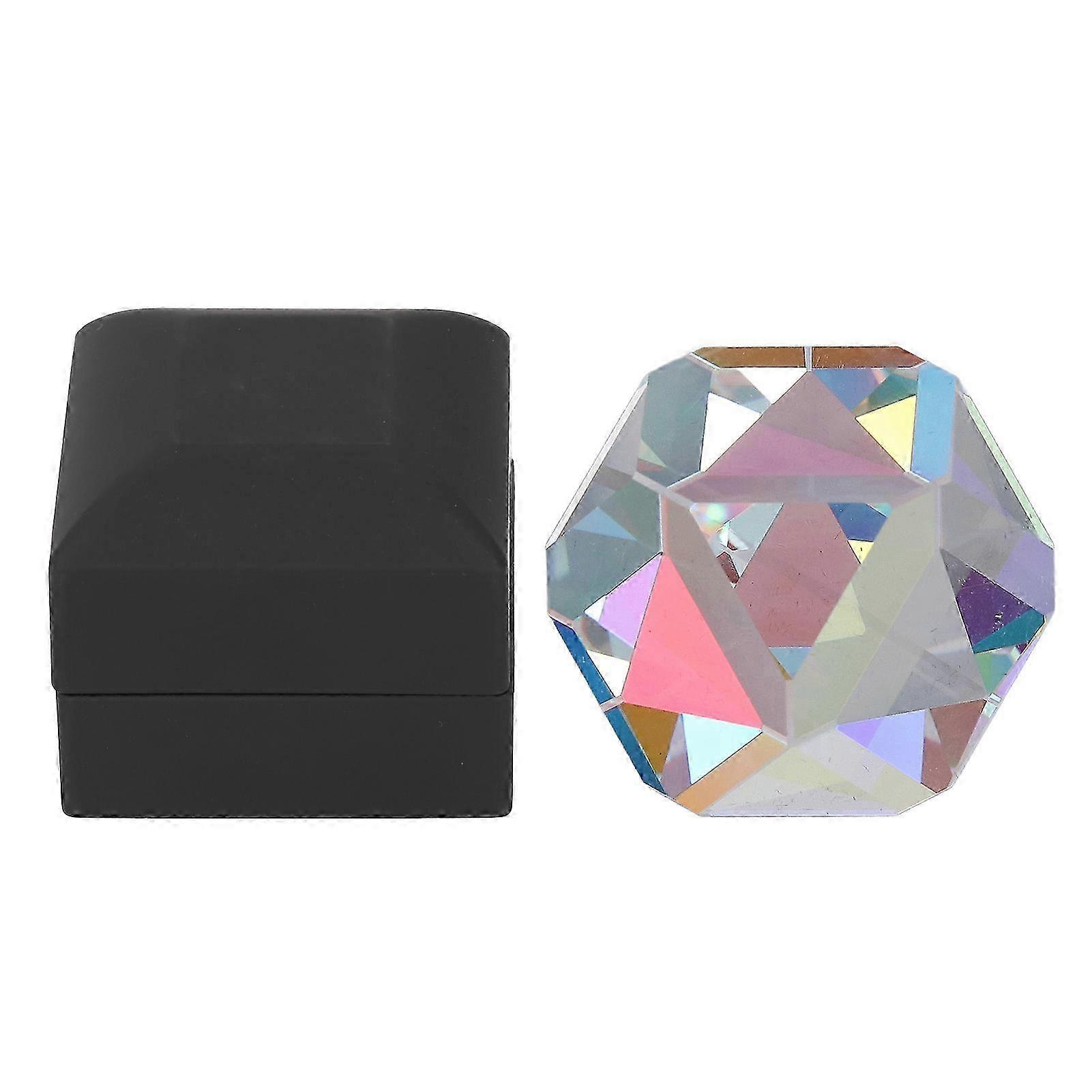 Prism Cube K9 Optical Glass Colorful Dispersion Prism for Photography Props Desktop Decoration 25mm 2025
