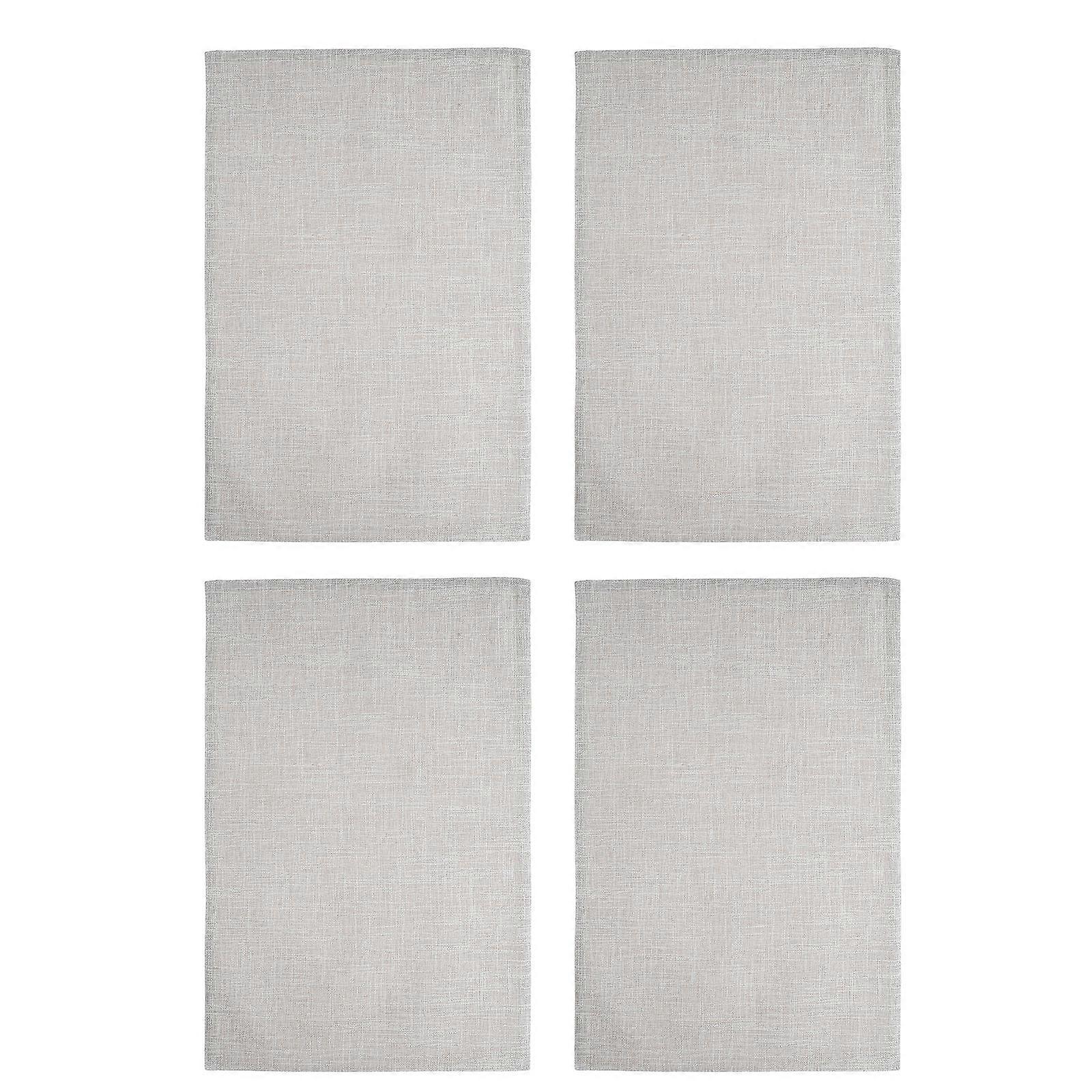 Polyester Boho Dining Table Placemats Beige Washable 4Pcs Set