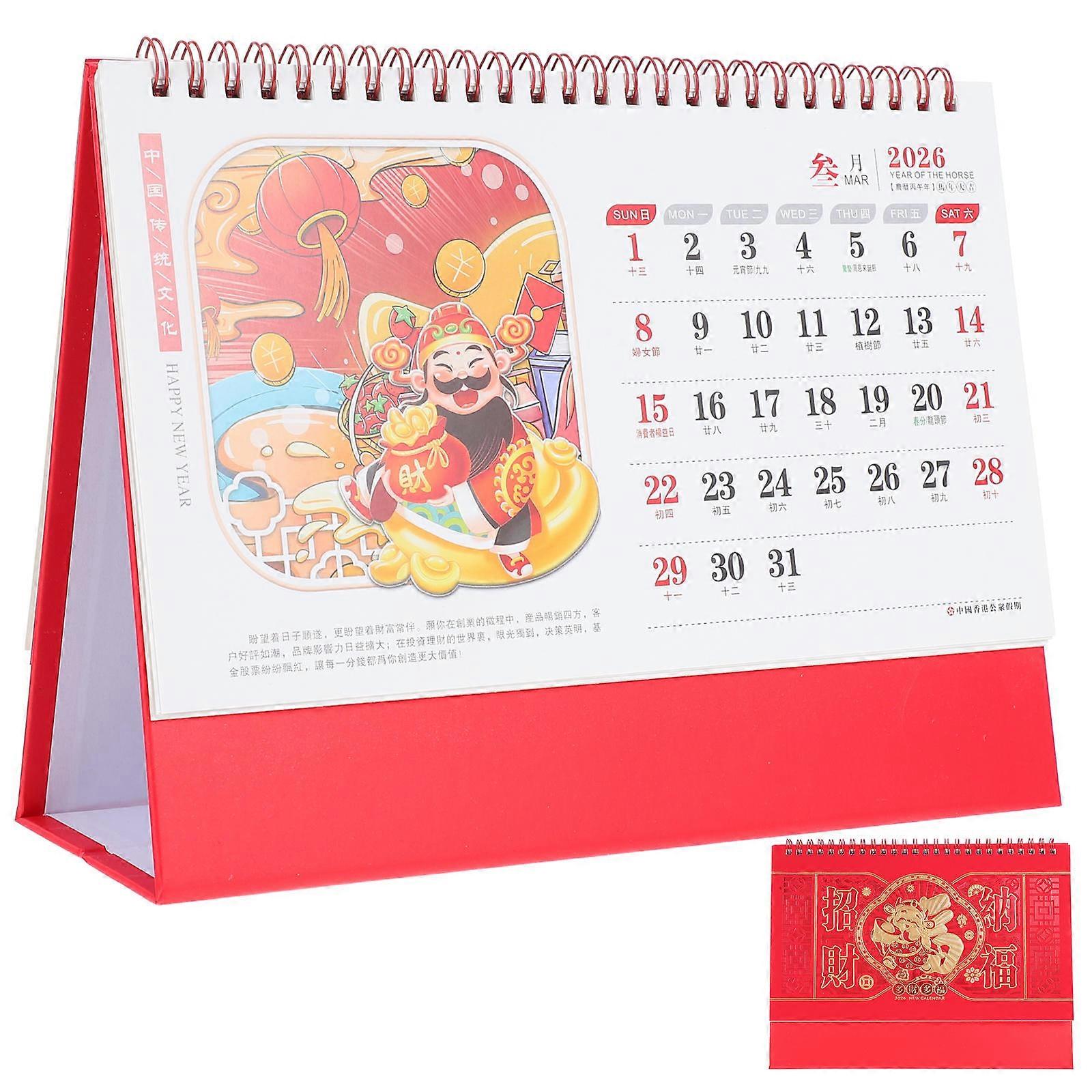 2026 Desk Calendar for Office 3Pcs Year Monthly Standing Planner
