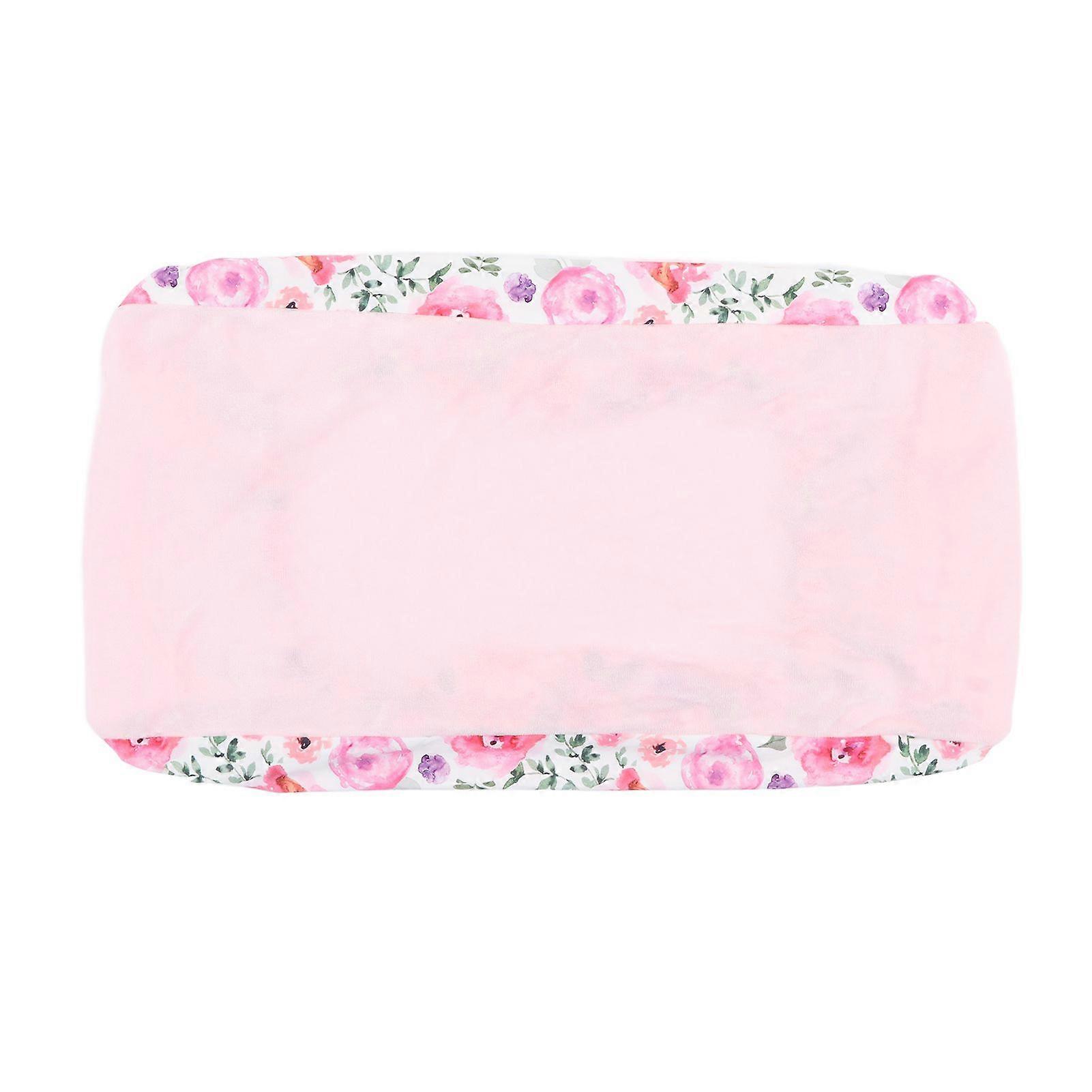 Changing Pad Cover Soft Skin Friendly Stylish Printing Removable Diaper Change Table Sheets for Babies Infants Rose Red Flowers, Pink Plush