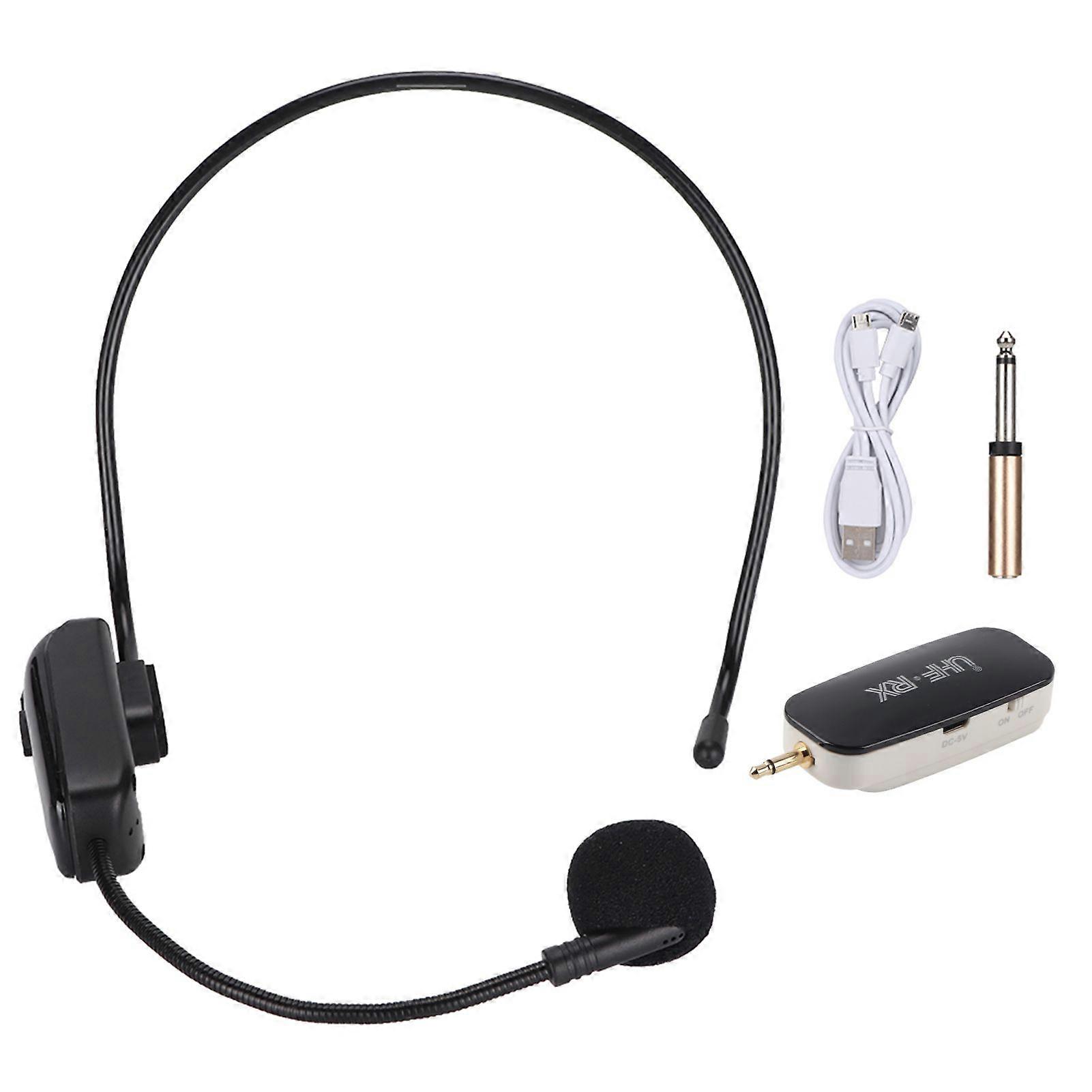 UHF trådløst mikrofonhodesett Trådløs mikrofonmikrofon for undervisningsmøteguide