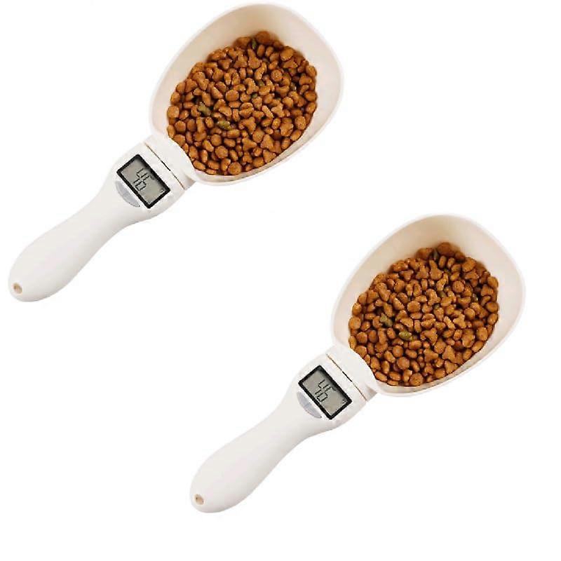 Pet Food Measuring Scoop Scale Digital With LED Display For Dog And Cat Grams 2Piece Set