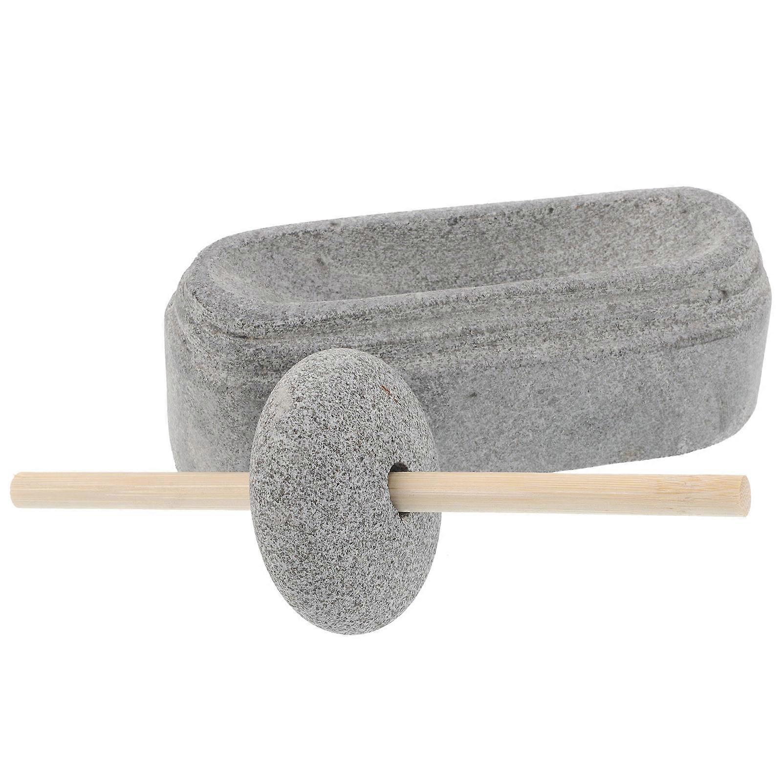 Herb Crushing Bowl Heavy Duty Mortar And Pestle Set For Professionals In Traditional Medicine 1 Set Grey