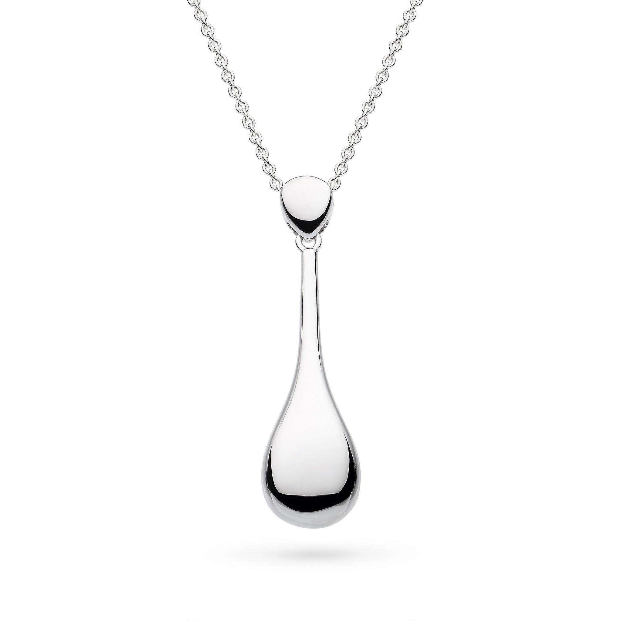 Kit Heath Coast Pebble Smooth Elegant Rhodium Plated 18" Necklace 90154RP