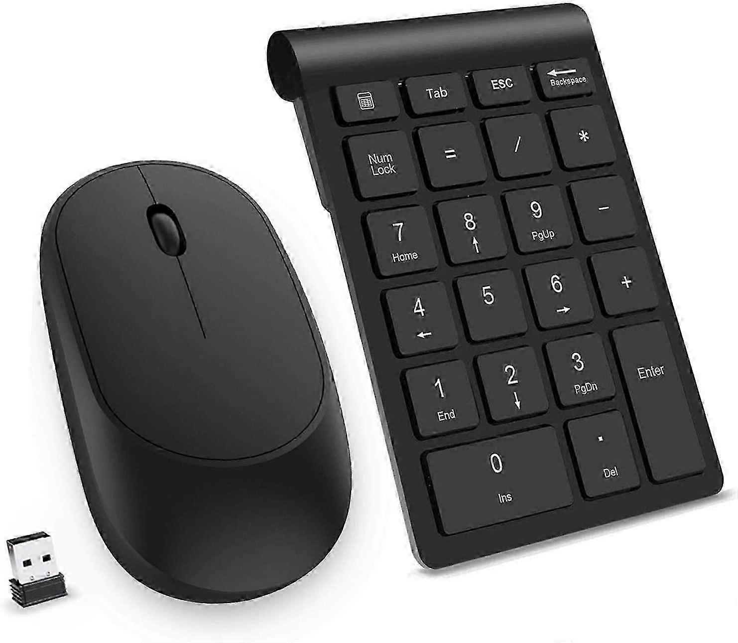 Ultra Slim USB Numeric Keypad and Mouse Set for Laptop, PC, Desktop, Notebook Computer