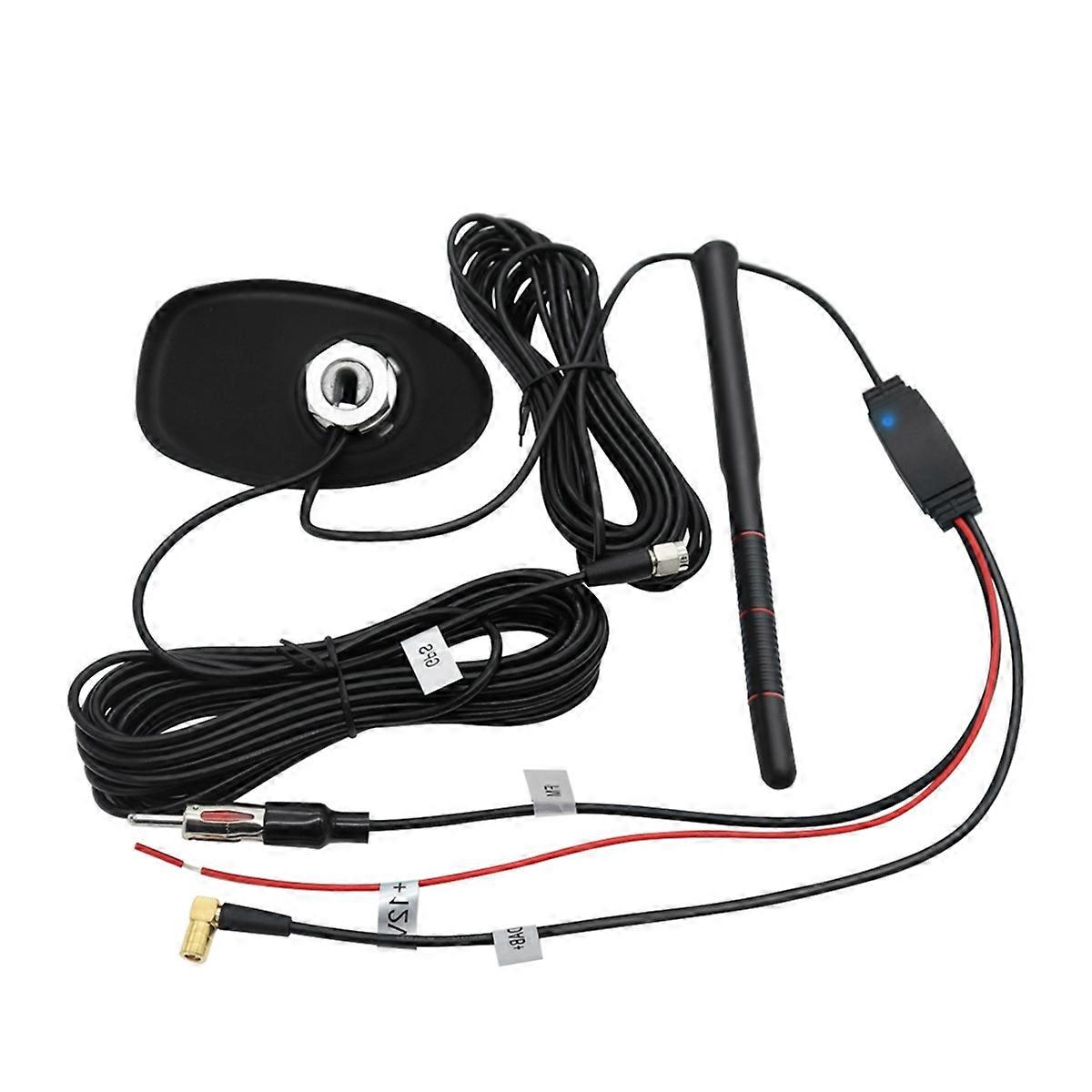 Universal Car Antenna GPS++FM Multi-Function Combination Active Radio Amplifier Antenna with Gain