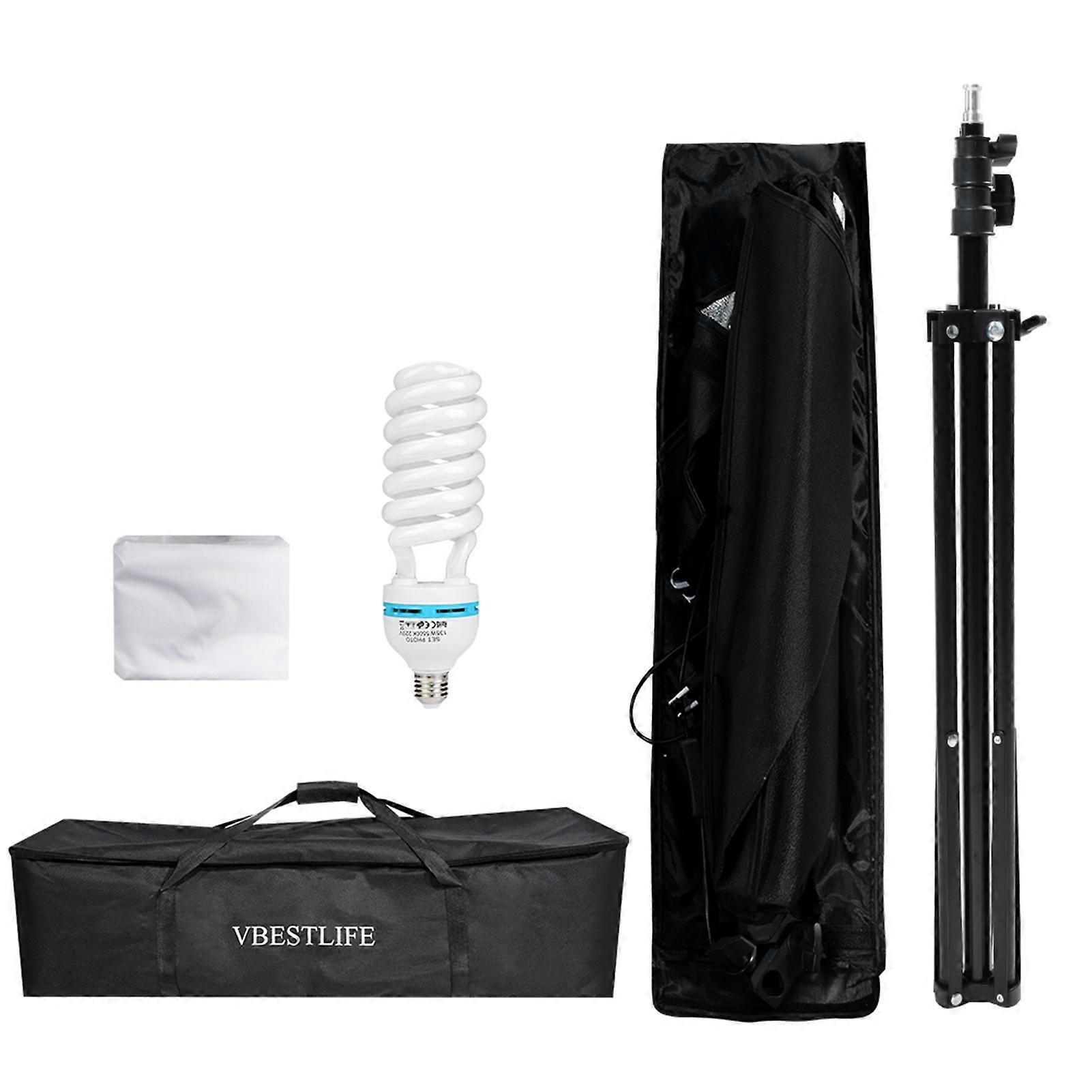 VBESTLIFE Kit d'ampoules pour lampe de photographie avec support d'éclairage de 2 m et boîte à lumière 50 x 70 cm