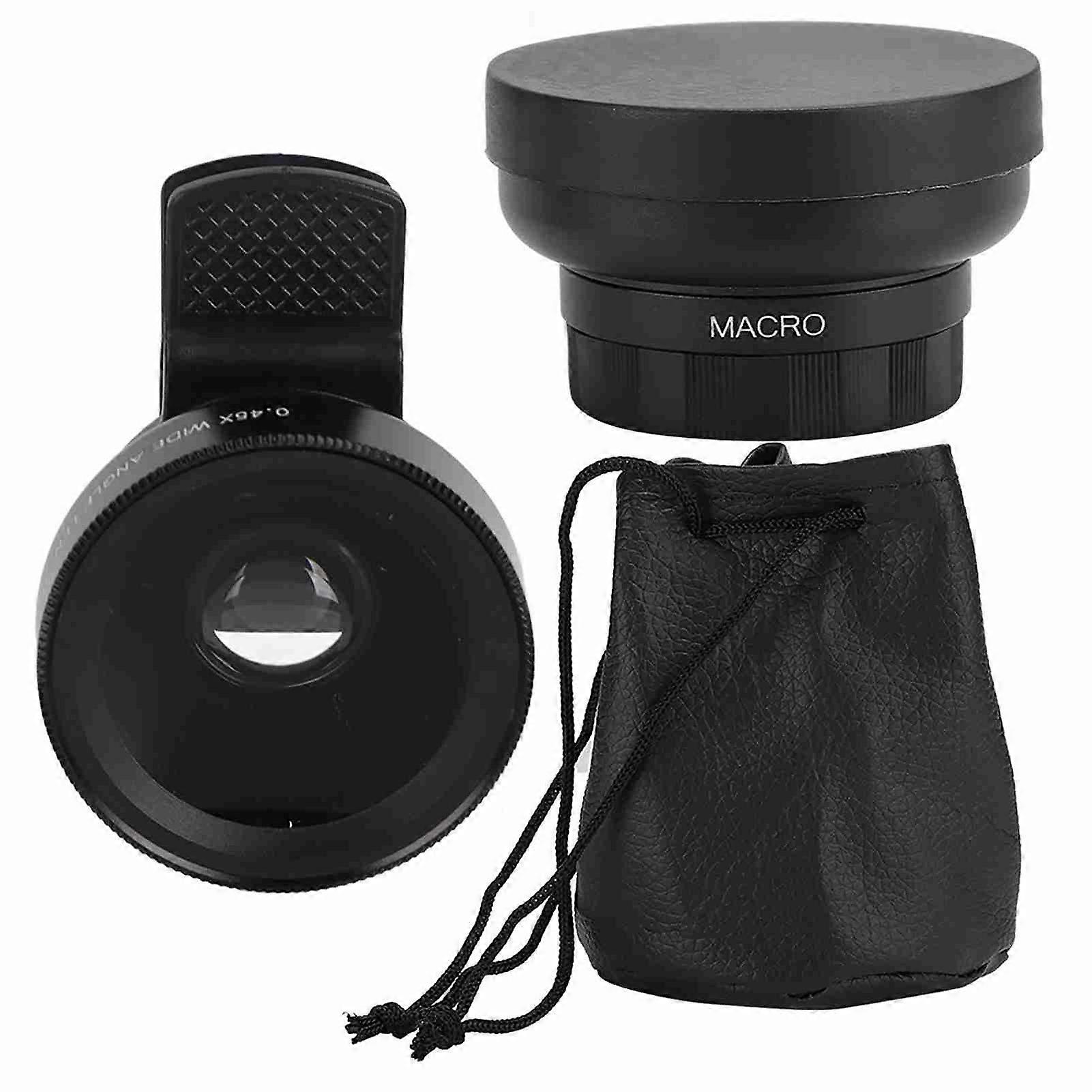 Clip-on 0.45X Wide Angle 12.5 Times Camera HD Macro Lens for Smart Mobile Phone