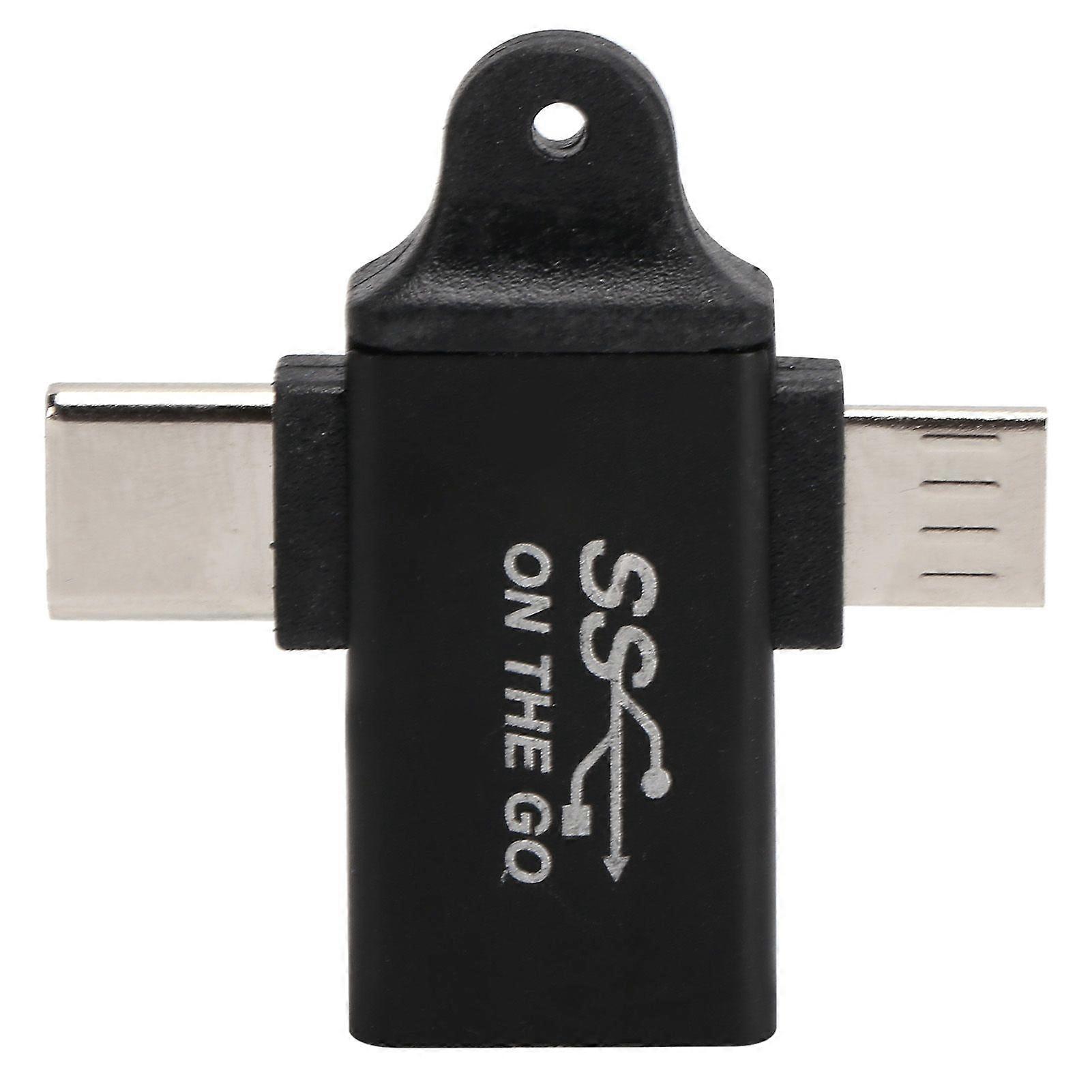 2 in 1 OTG Converter USB 3.0 to Micro USB and Type C Adapter Support High Speed Data Sync Fast Charging