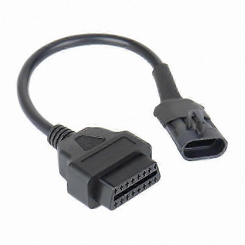 OBD II 3Pin to Motorcycle Diagnostic Cable Adapter Connection Tool