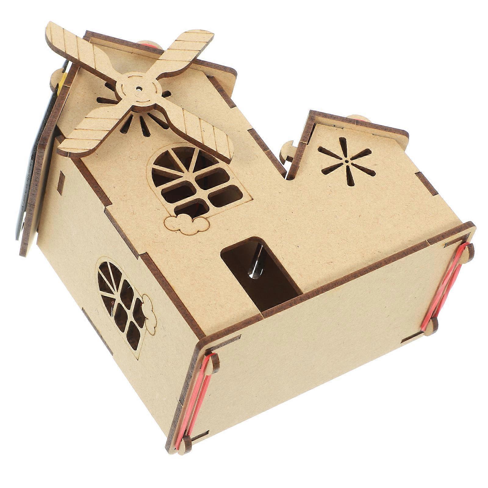 Solar Power Windmill House Model Toy for Science Experiment Project 1Set
