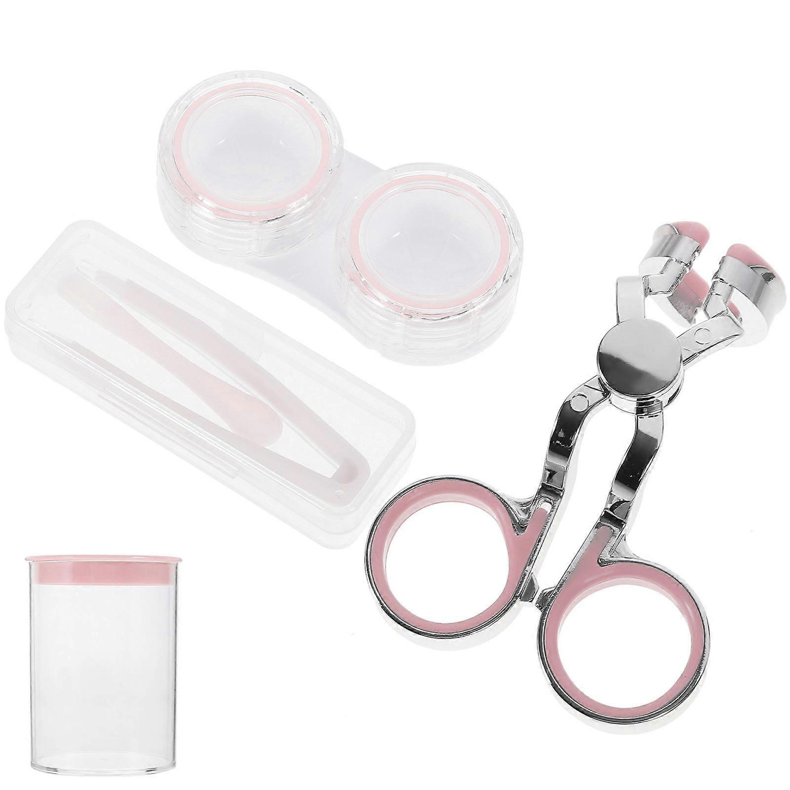 Contacts Lens Applicators Tool for 2Sets Suction Stick Pink