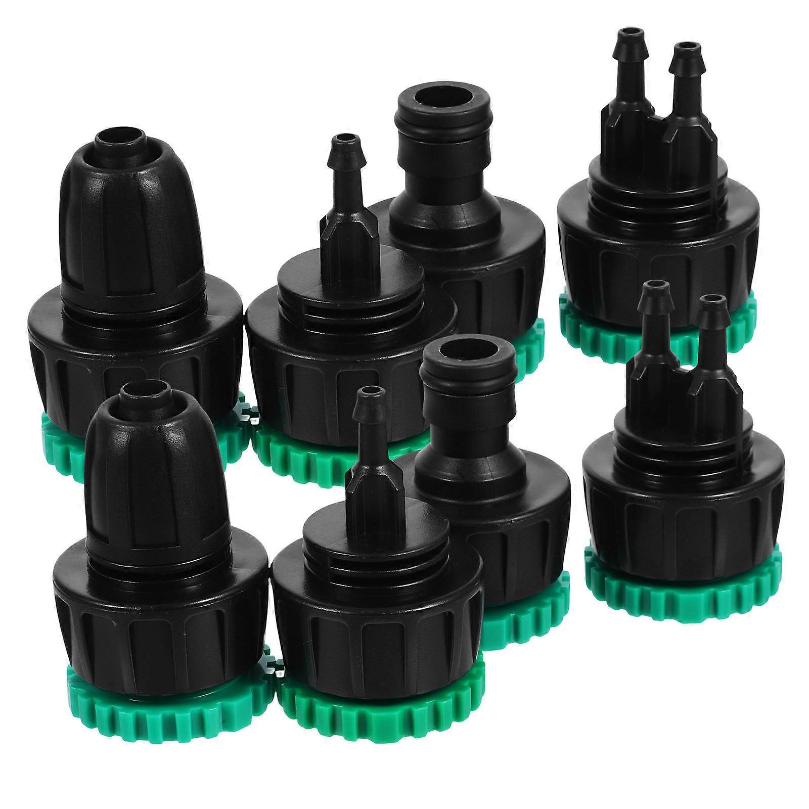 Drip Irrigation Faucet Adapter Kit for Connecting Hose Parts 24Pcs Black