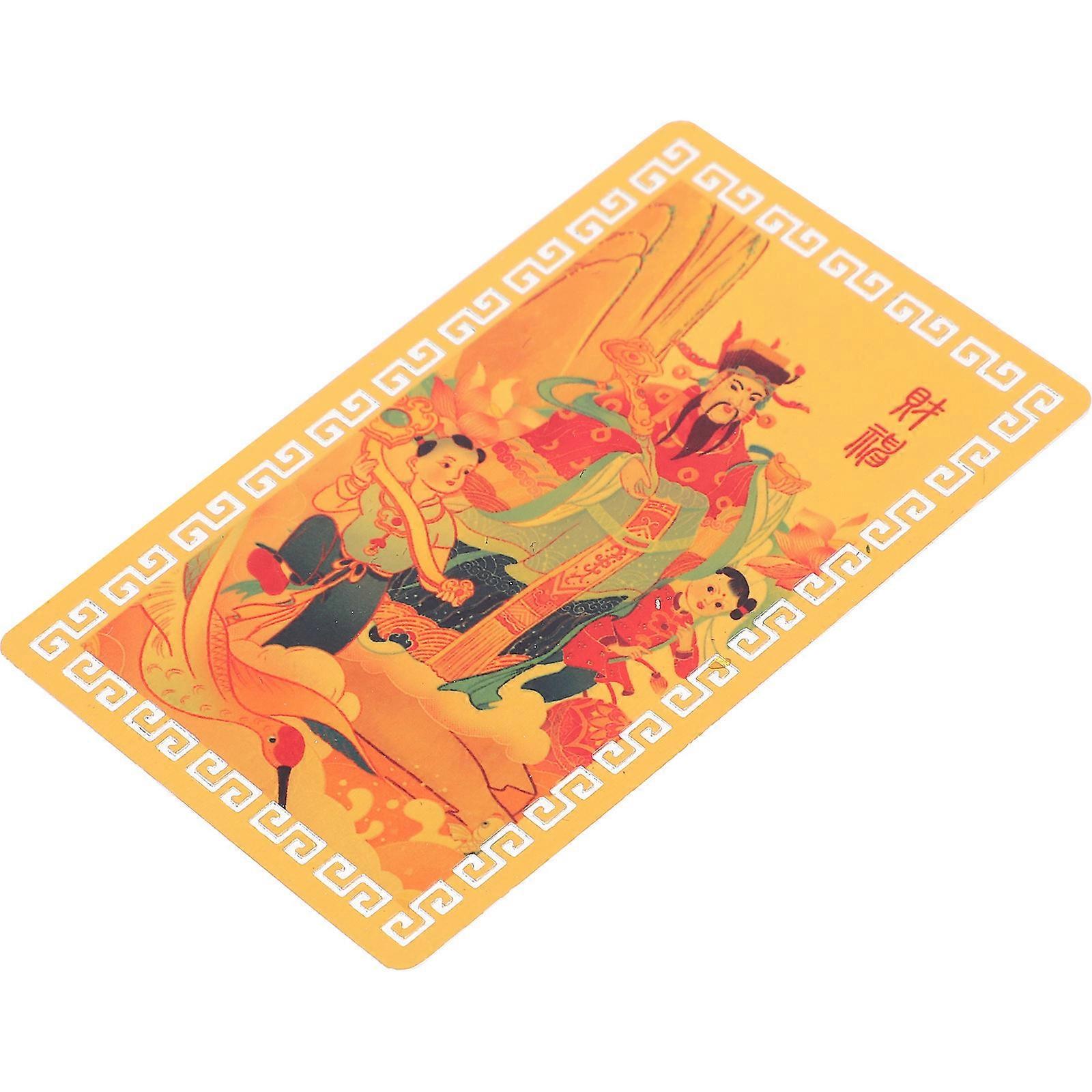 Traditional Amulet Card for Prosperity Protection 2Pcs Pack