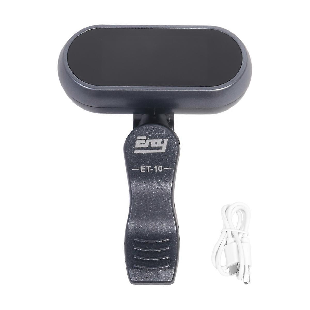 Rechargeable Clip-on Guitar Tuner with LCD Screen Chromatic Clip on Tuner for Acoustic Guitar, Bass