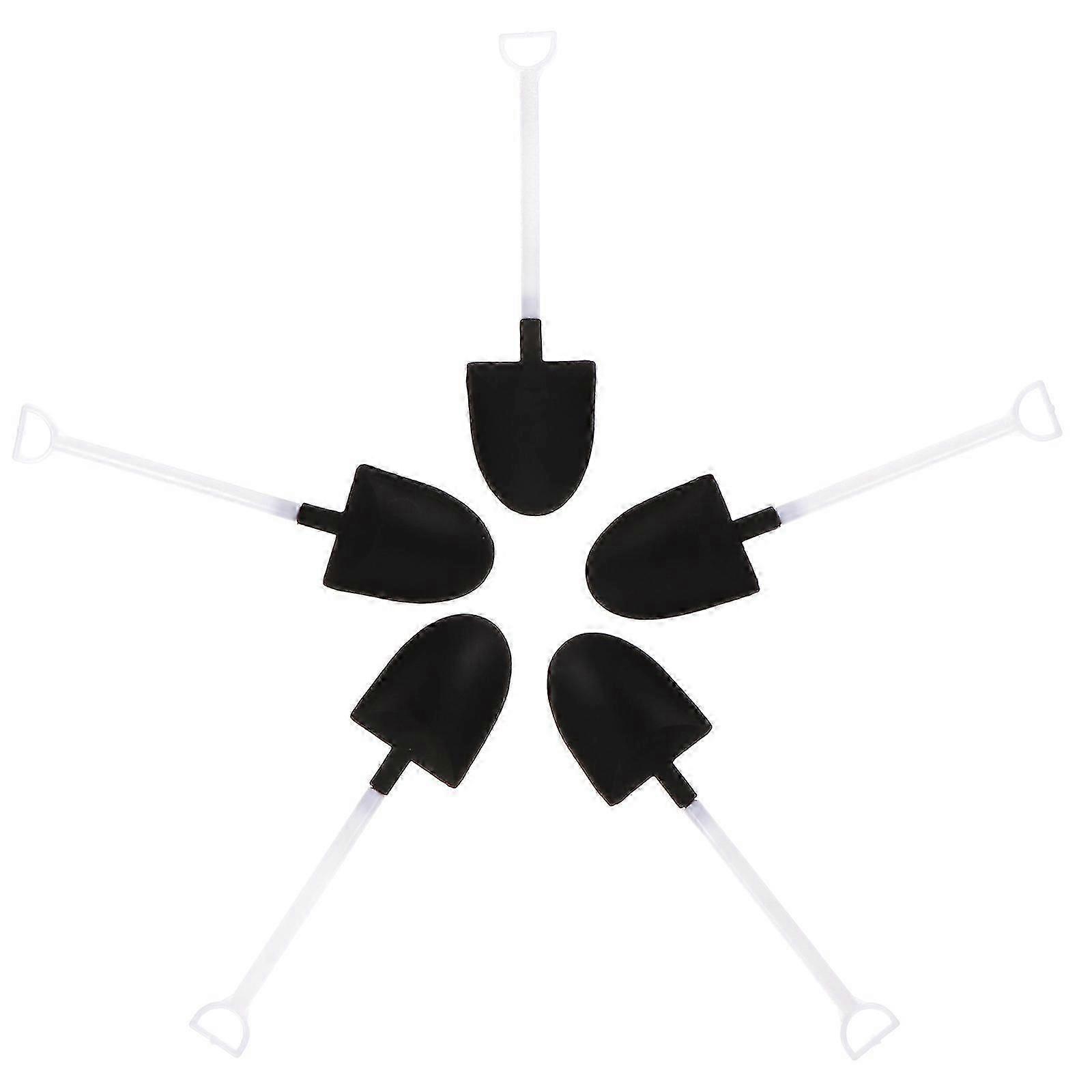 50Pcs Shovel Shape Spoons Plastic Coffee Spoons Creative Dessert Spoons