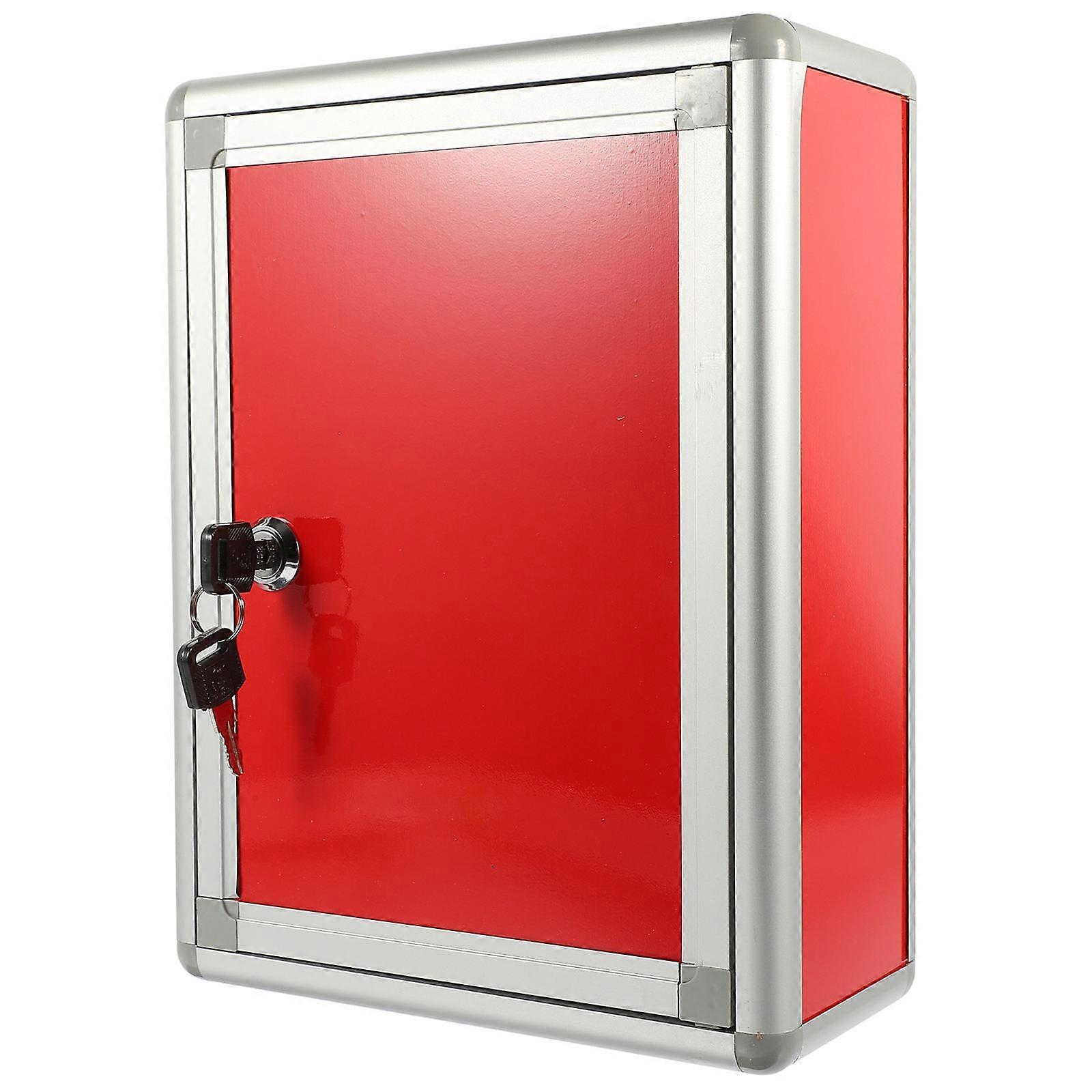 Reusable Wall Mount Post Box 3Pcs Space-Saving Mail Collection Box Red Aluminium Alloy Suitable For Schools