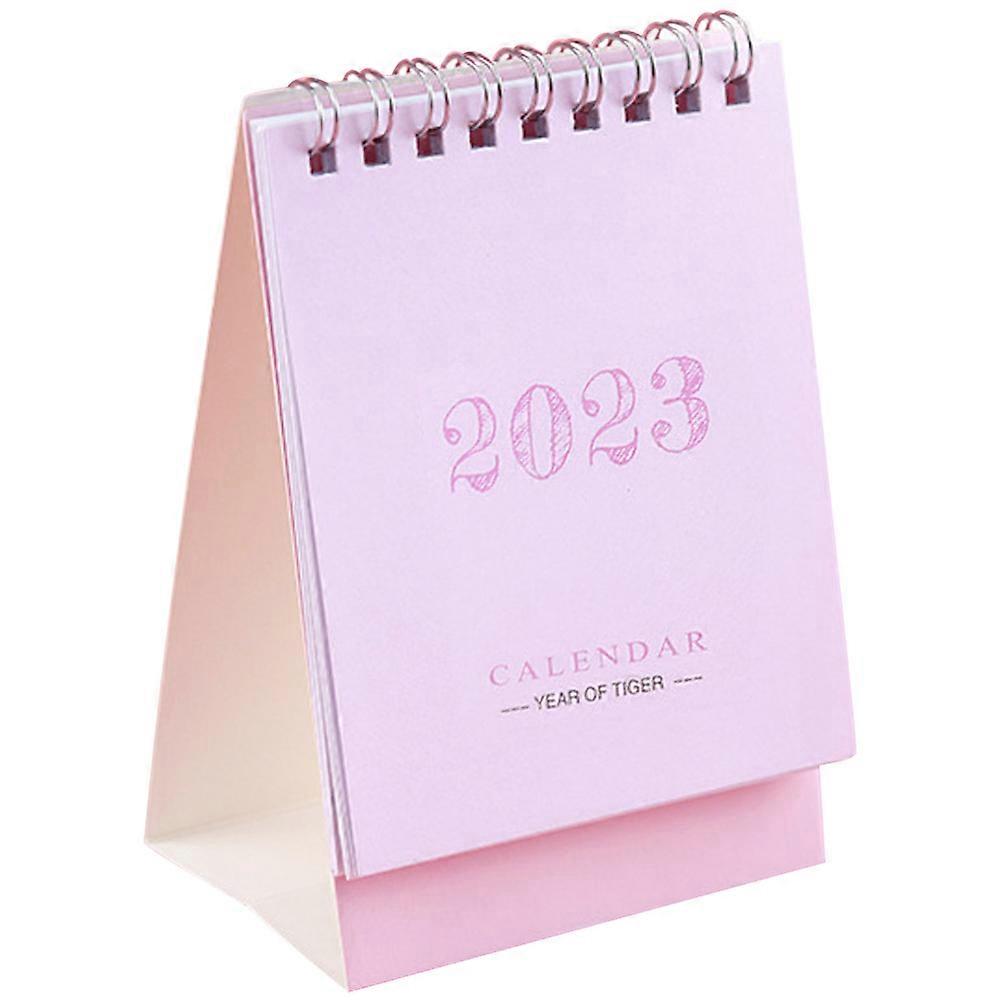 Creative Desktop Calendar 2023 Mini Office School Home Pink Simple Style Time Management 1Set