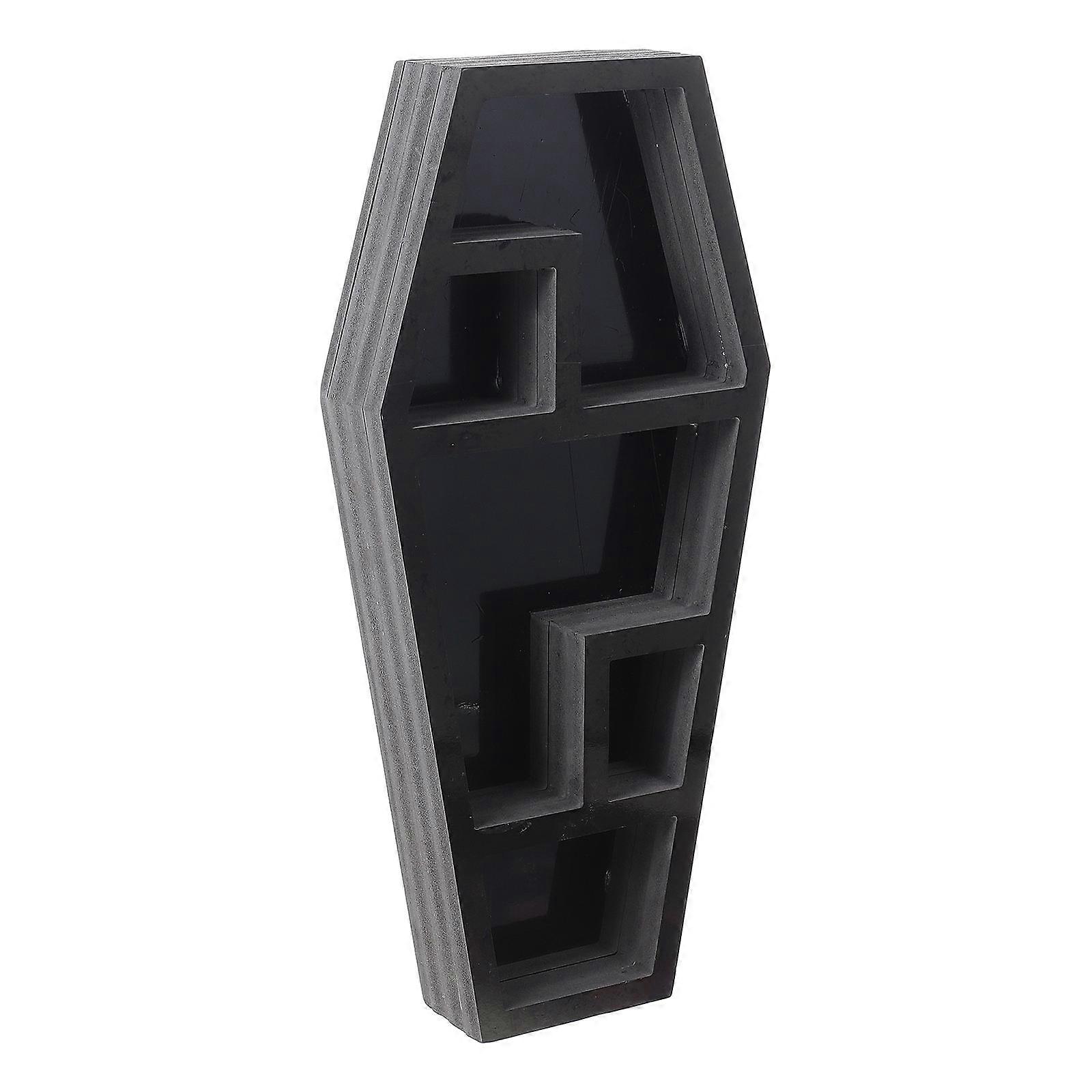 Coffin Decor Organizer Horror Coffin Rack for Sundries 4Pcs Pack