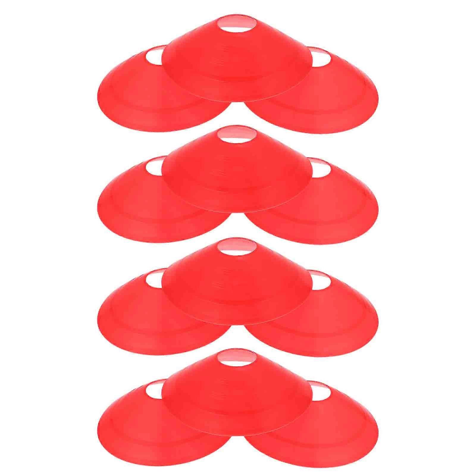 Multi-Function Agility Cones Professional Football Cones Training 24Pcs Red
