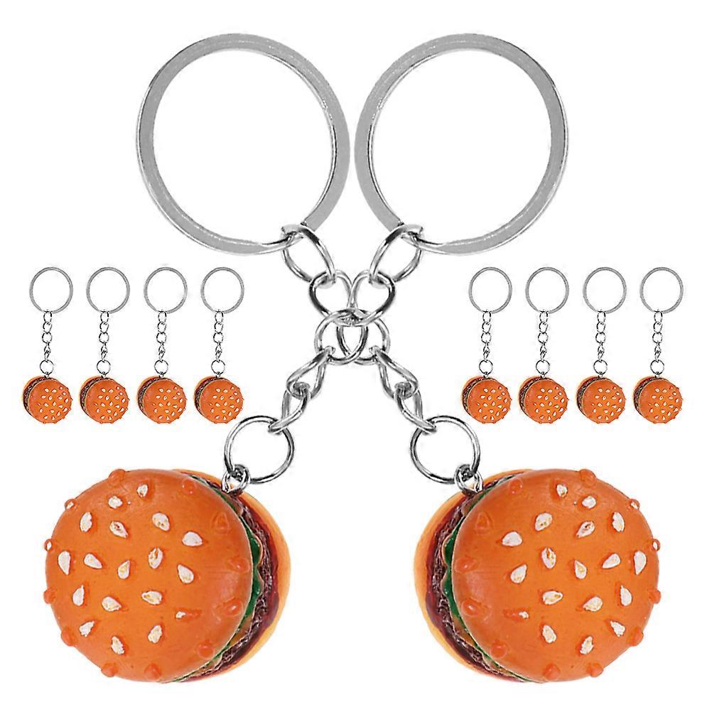 Hamburgeri Breloc Rășină Cadouri Design Realist Burger Formă Breloc 10Buc