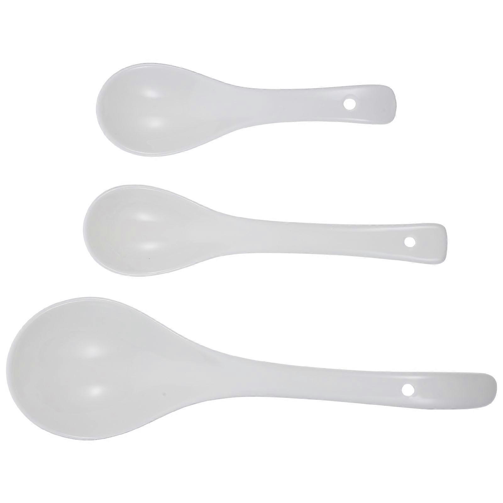 Ceramic Dinner Spoons 12 Pcs Multi-Function Food Spoons Perfect For Soup And Design Ideal For Household Users
