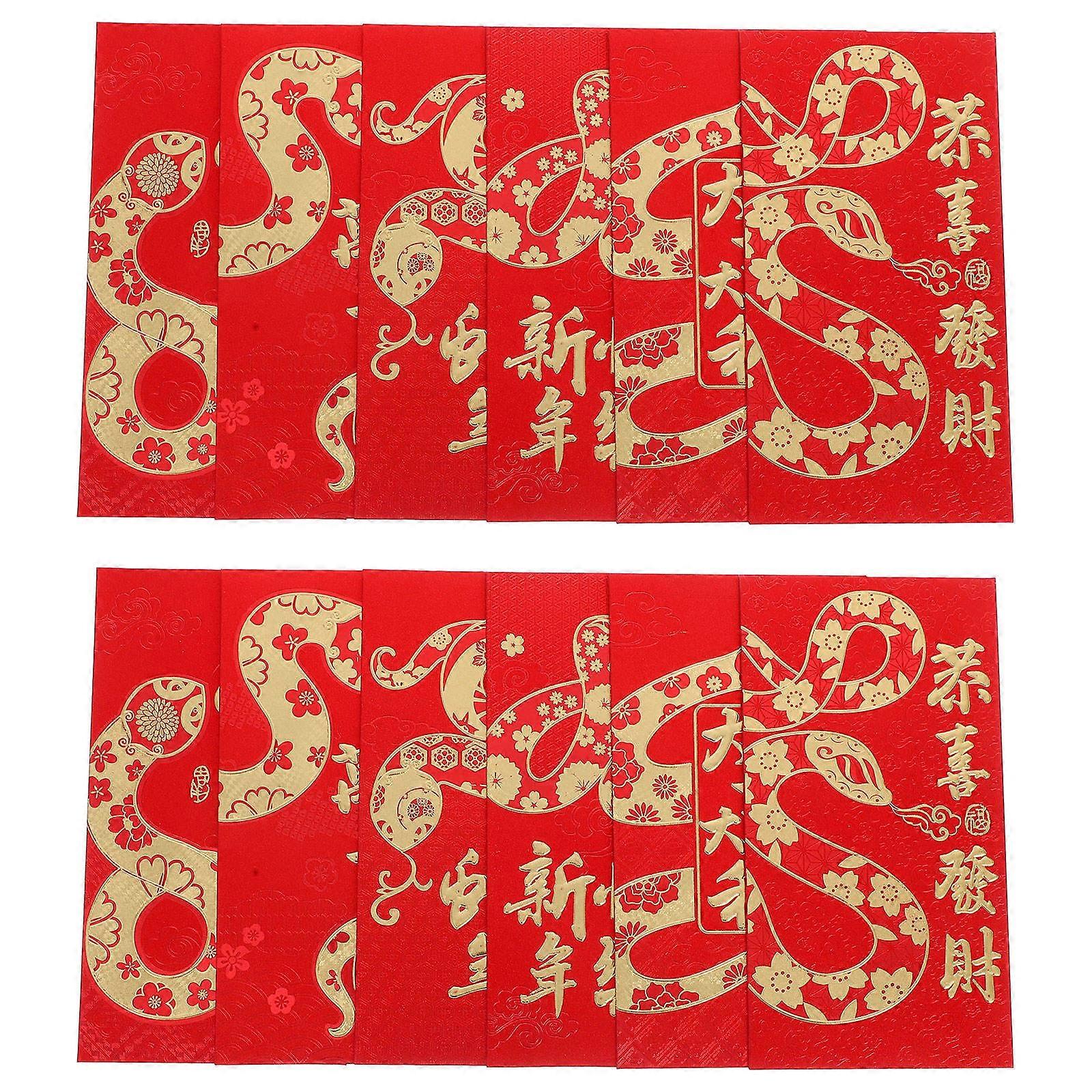 Traditional Red Envelopes Money Holders for Cash 24Pcs for Budgeting