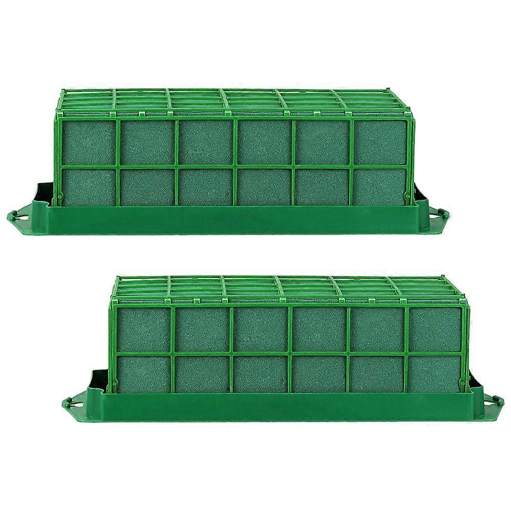 Green Floral Foam Cages for Holding Flowers with 6Pcs Foam Holders