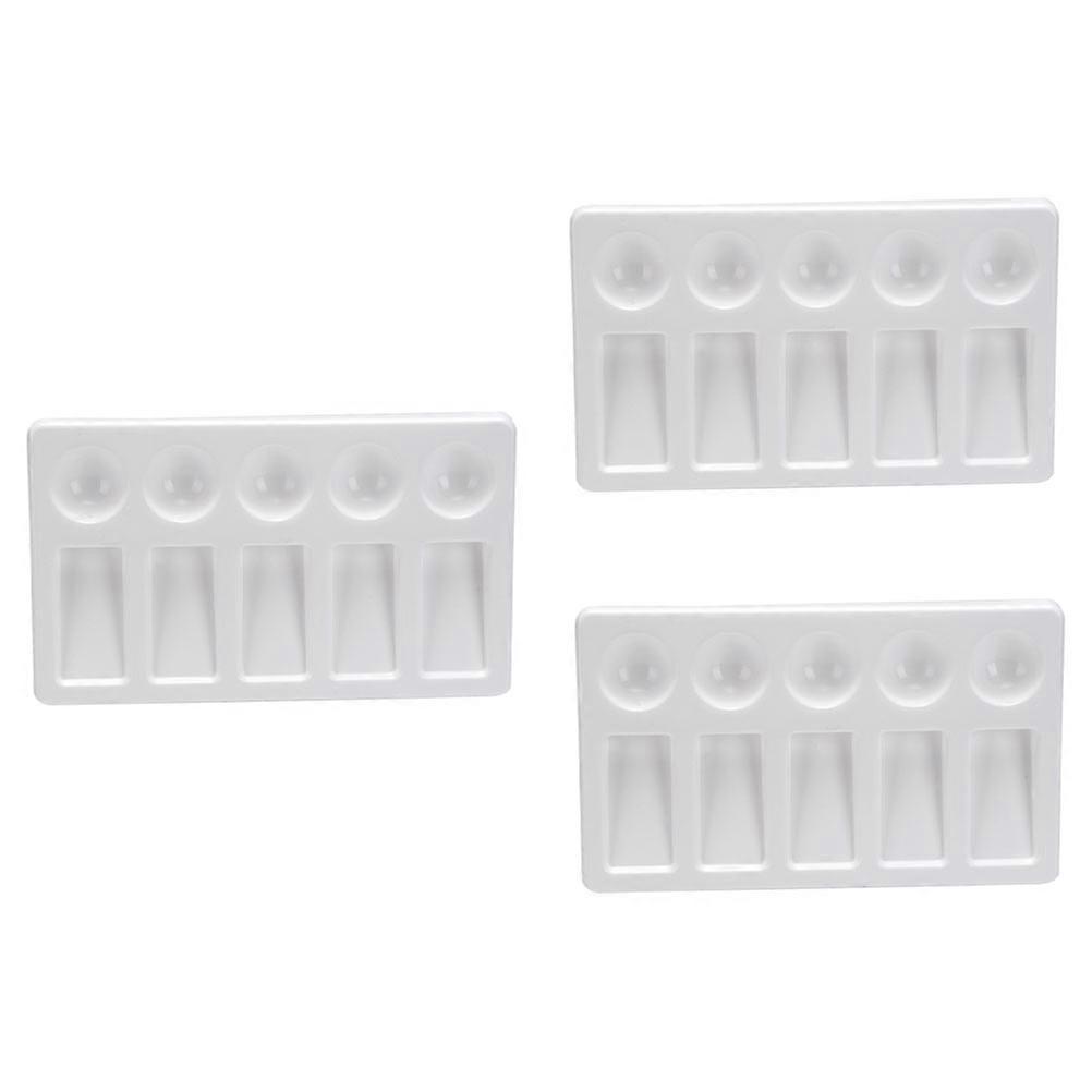 15 Pcs Rectangle Painting Trays Color Mixer Plates Ideal for Home Use by Artists Children and Students White Color PP Material