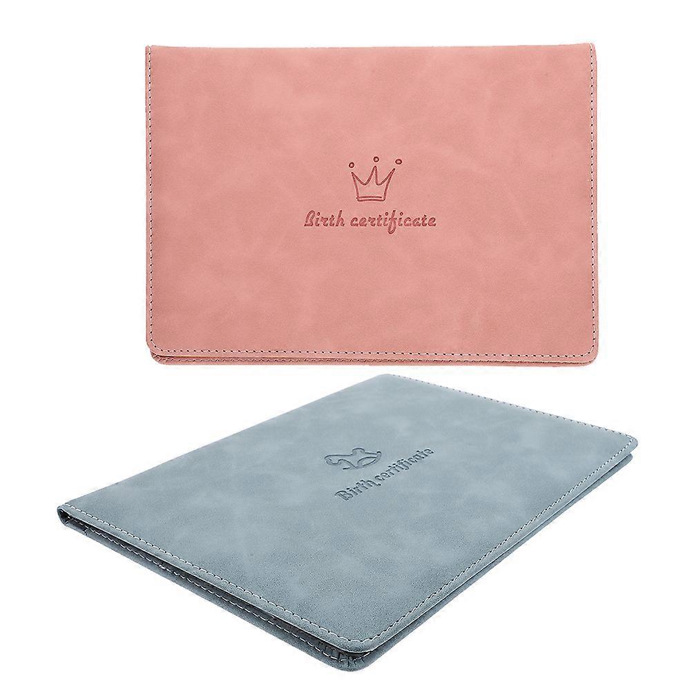 Birth Certificate Sleeve Artificial Protector for Baby 2Pcs Set