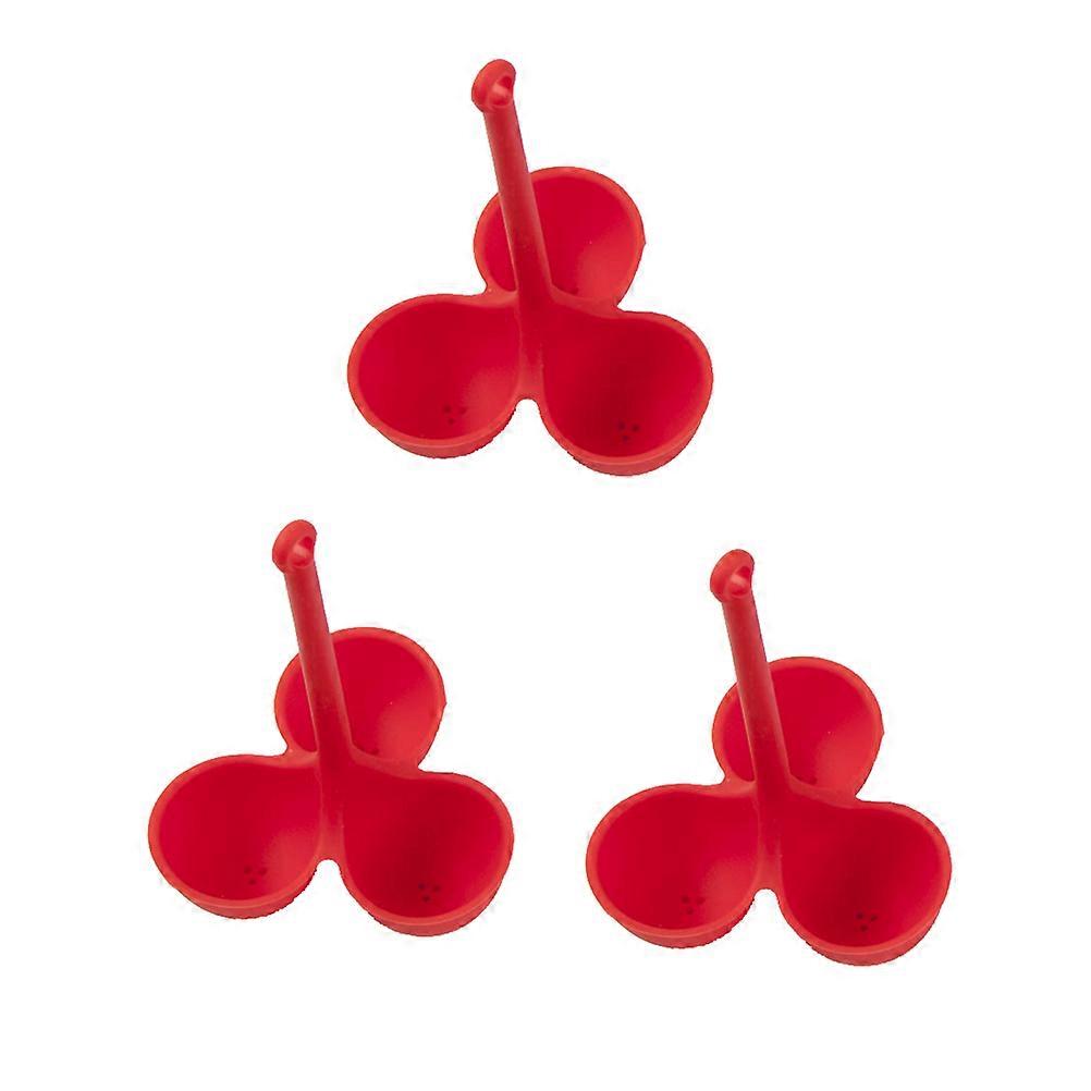 Kitchen Utensil Silicone Egg Holder Three Grid Egg Boiling Gadget 9Pcs