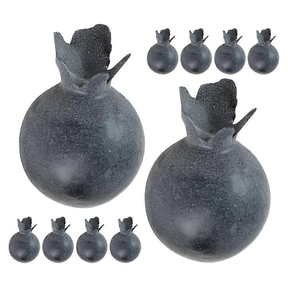 Lifelike Blueberry Simulation Fruits Ideal For Display Model And Drawing Props In Black Color 40 Pcs